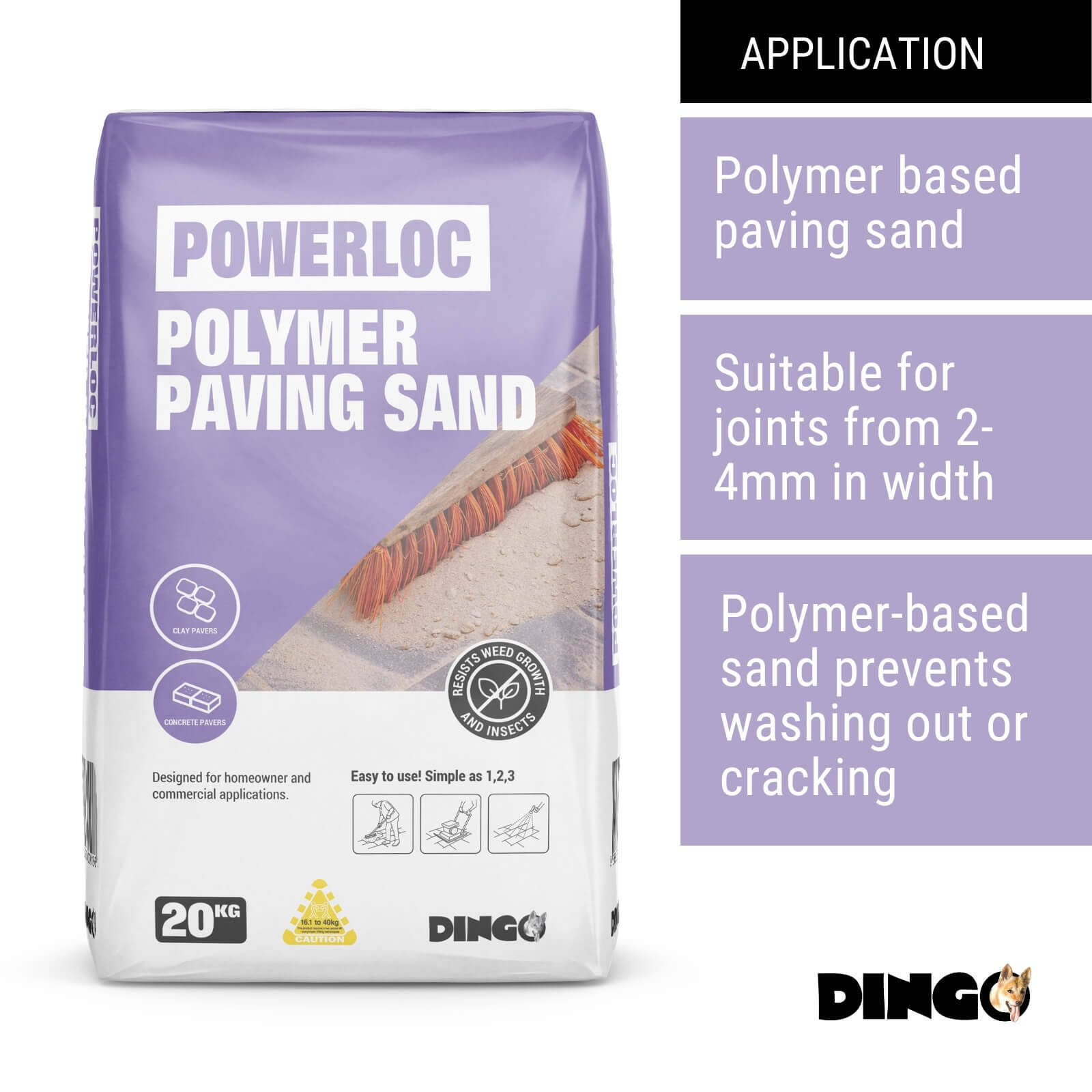 Dingo 20kg Powerloc Polymer Paving Sand 3 Dingo 20kg Powerloc Polymer Paving Sand