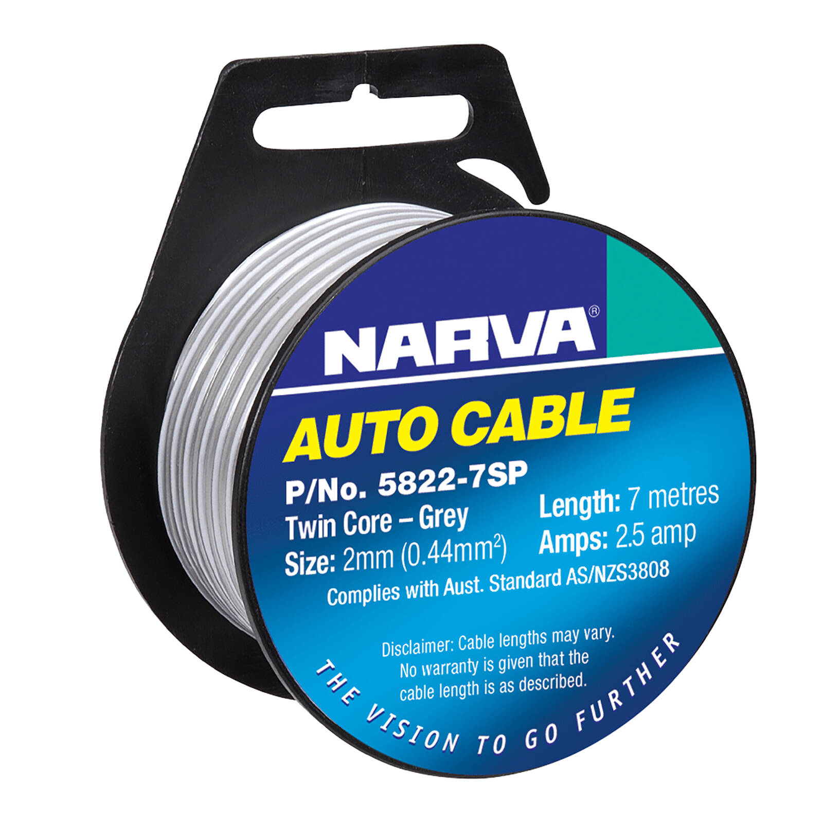 Narva 2.5A 2mm Grey Speaker Cable - 7m