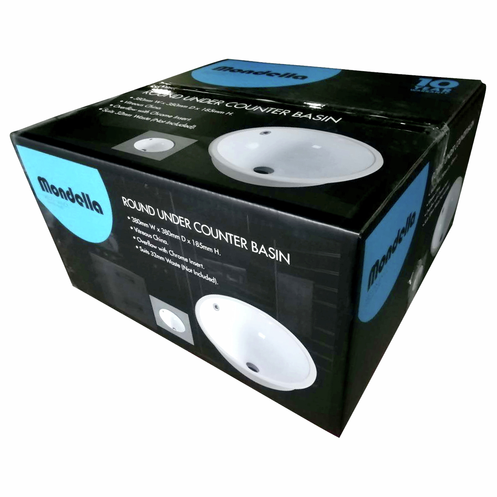 Mondella 385 x 385 x Undercounter Basin White Resonance