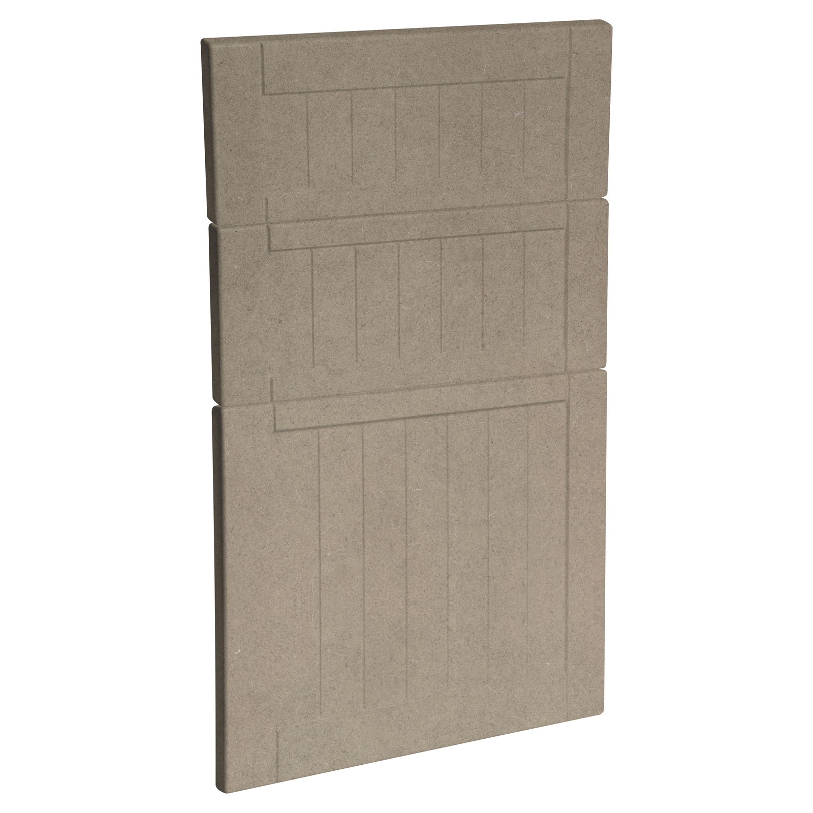 Kaboodle 450mm Raw Board Country 3 Drawer Panels