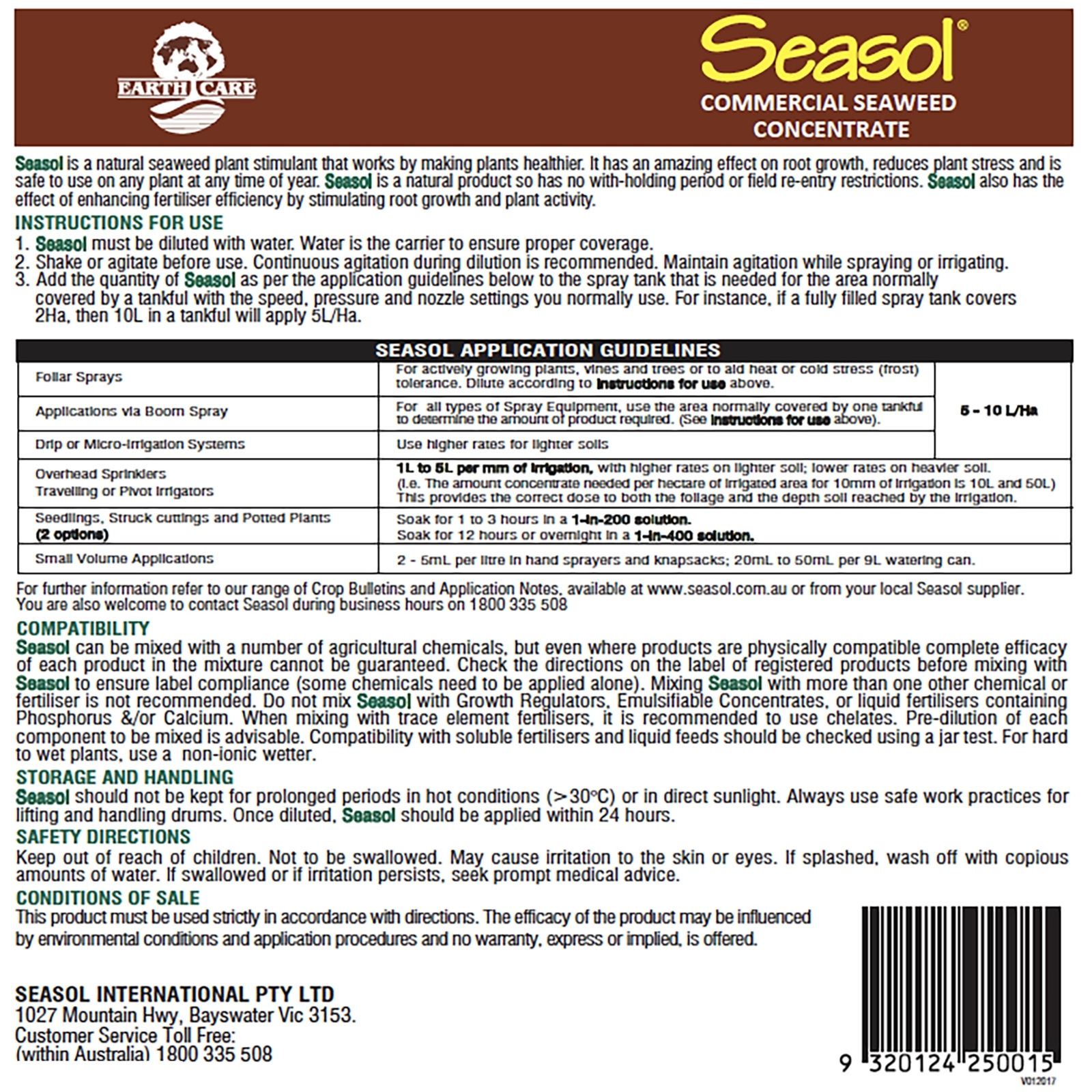 Seasol Commercial 200L Seaweed Concentrate