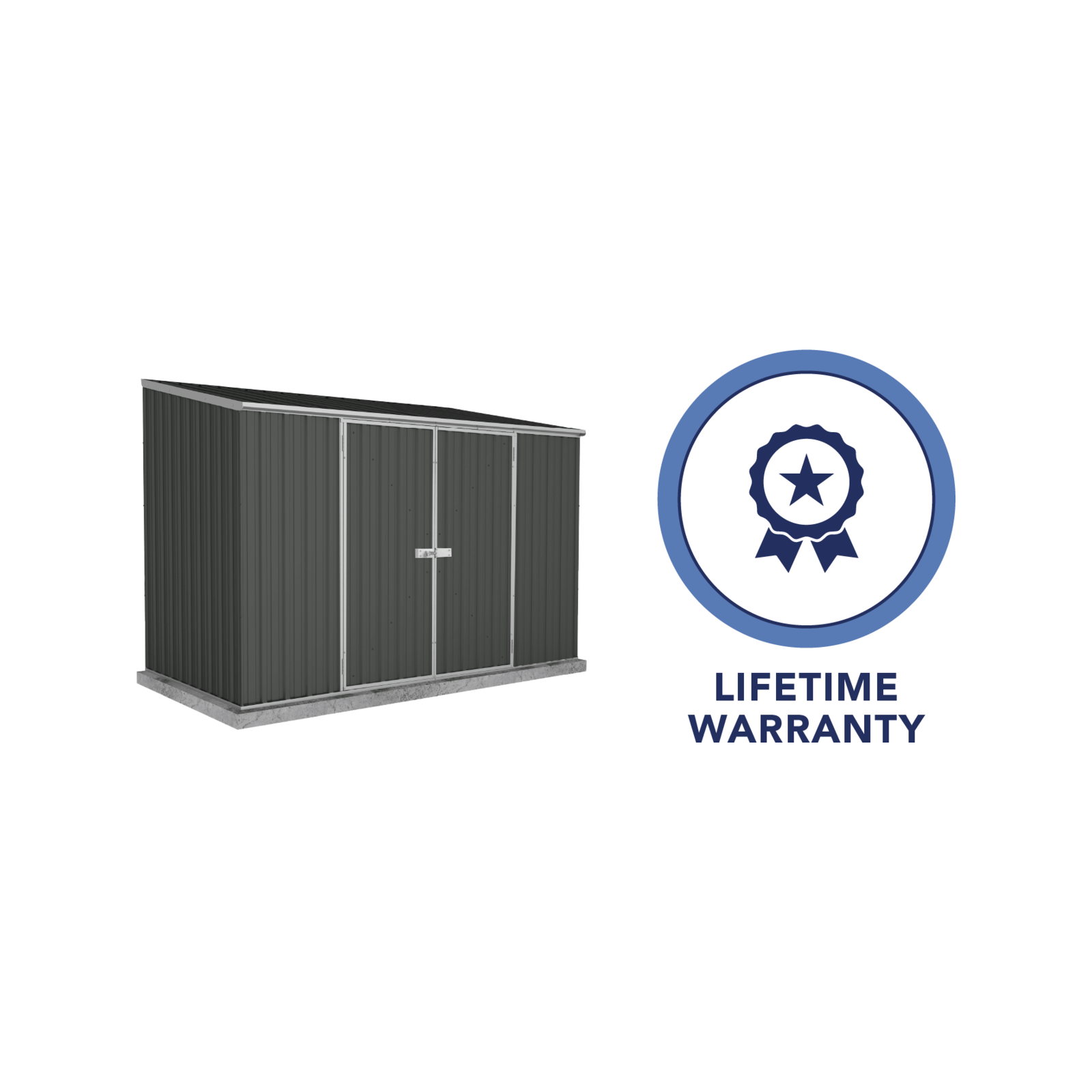 Absco Sheds 3.0 x 1.52 x 2.08m Monument Space Saver Double Door Garden Shed 4 Absco Sheds 3.0 x 1.52 x 2.08m Monument Space Saver Double Door Garden Shed