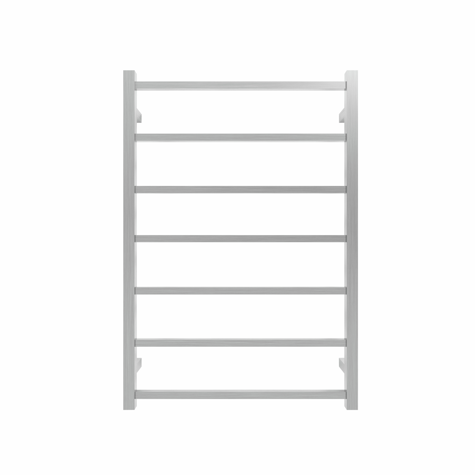 Commercial Square 7 Bar Brushed Stainless Steel PVD Heated Towel Rail