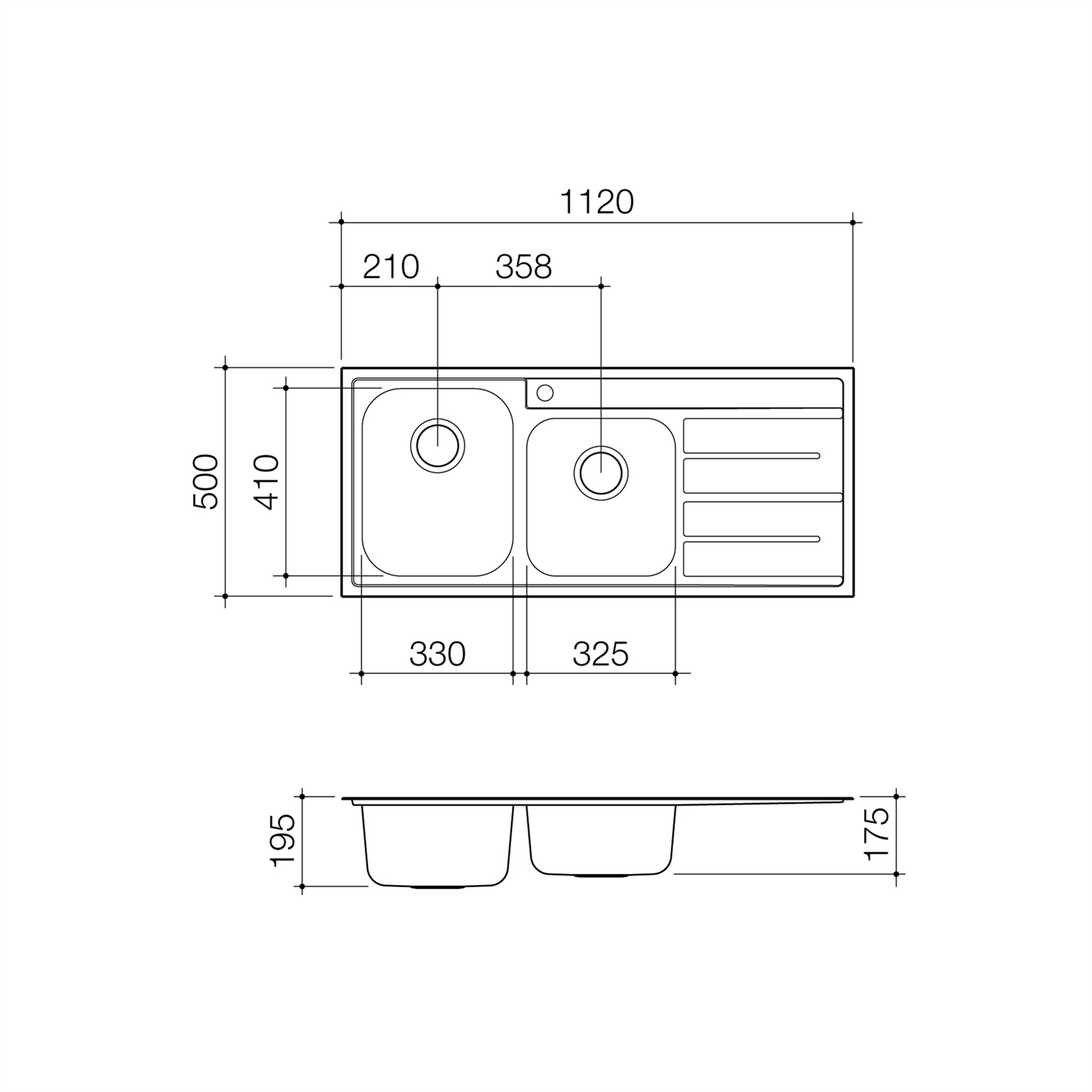 Clark Mantra 1.75 Left Hand Bowl Sink With 1 Tap Hole