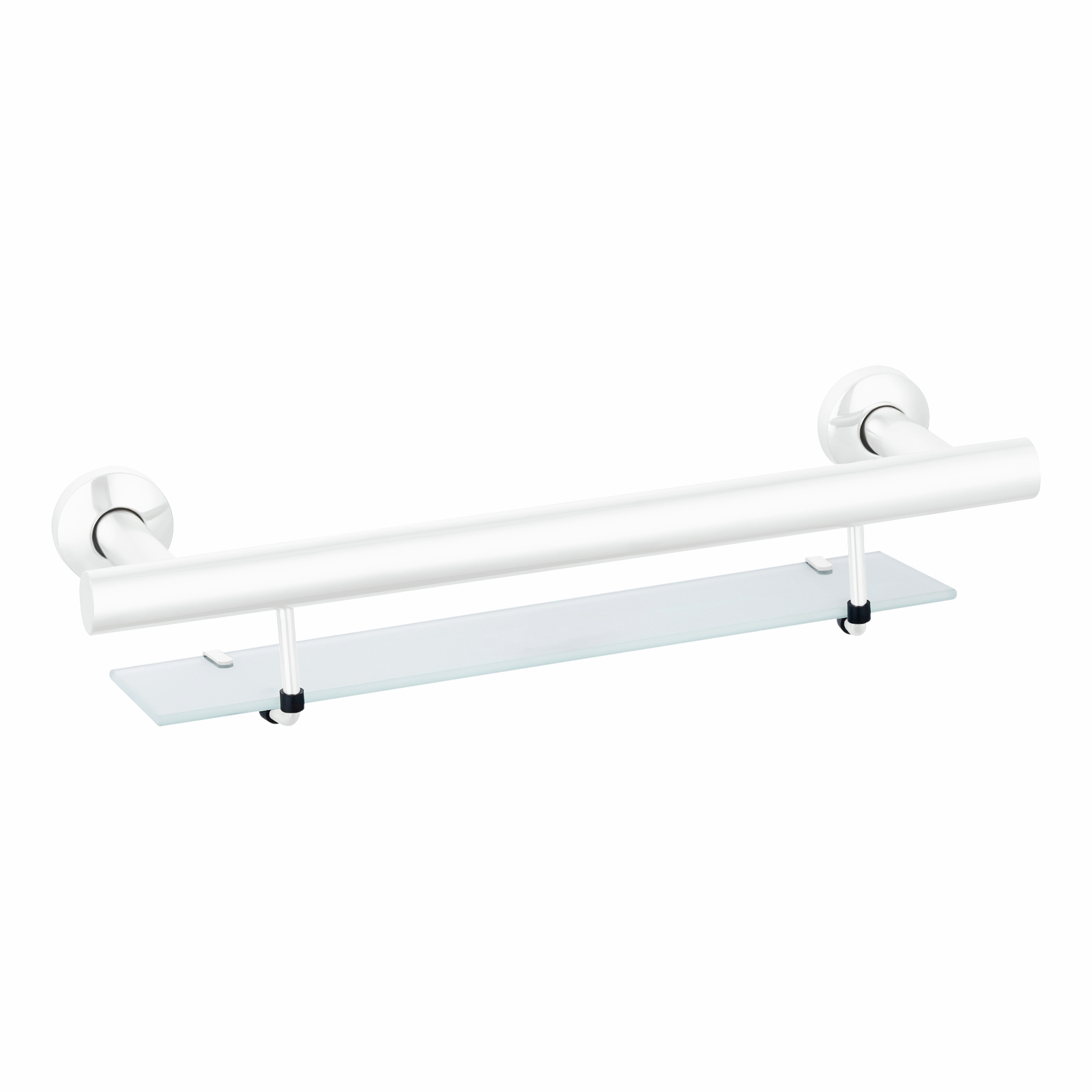 evekare White Bath Shelf Grab Rail