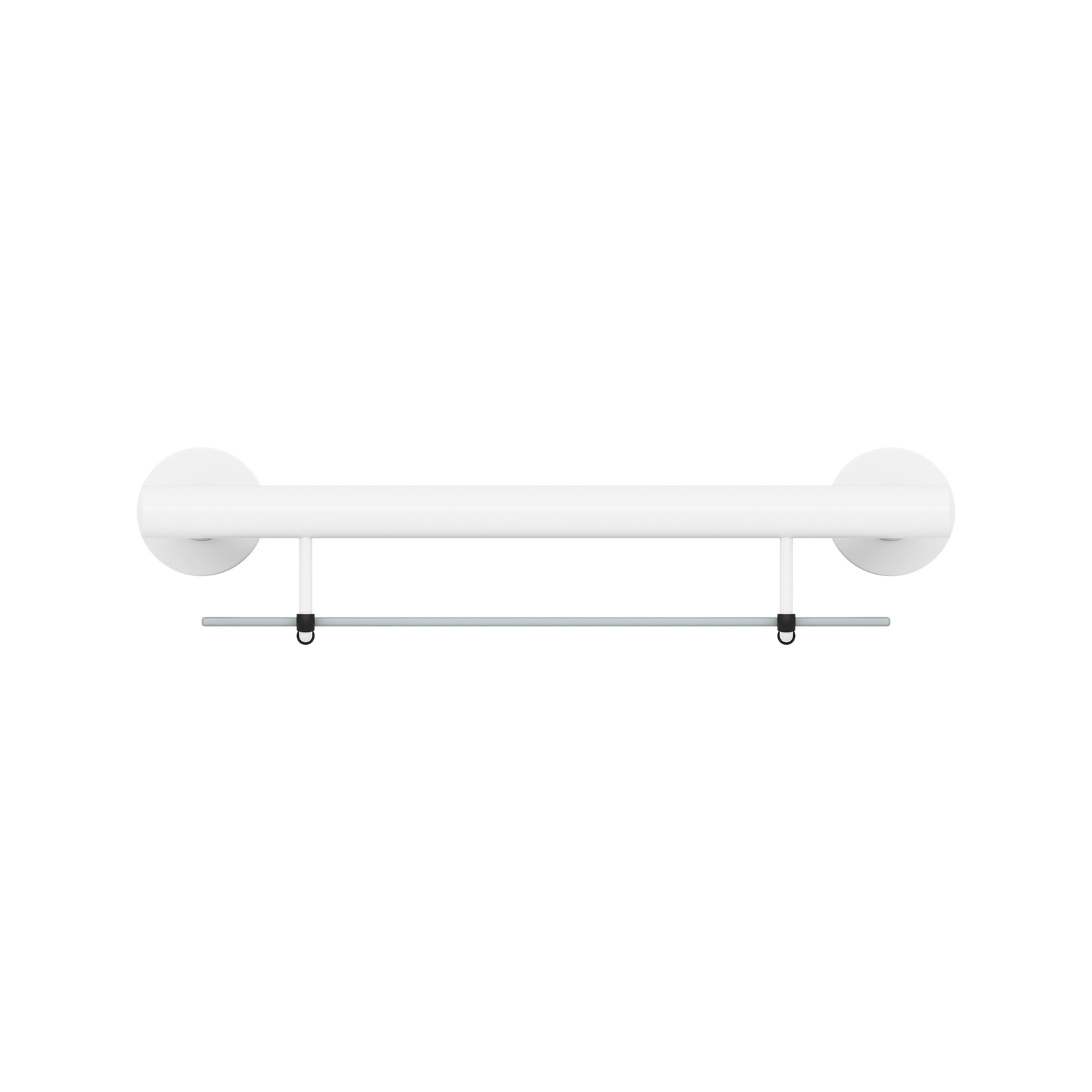evekare White Bath Shelf Grab Rail