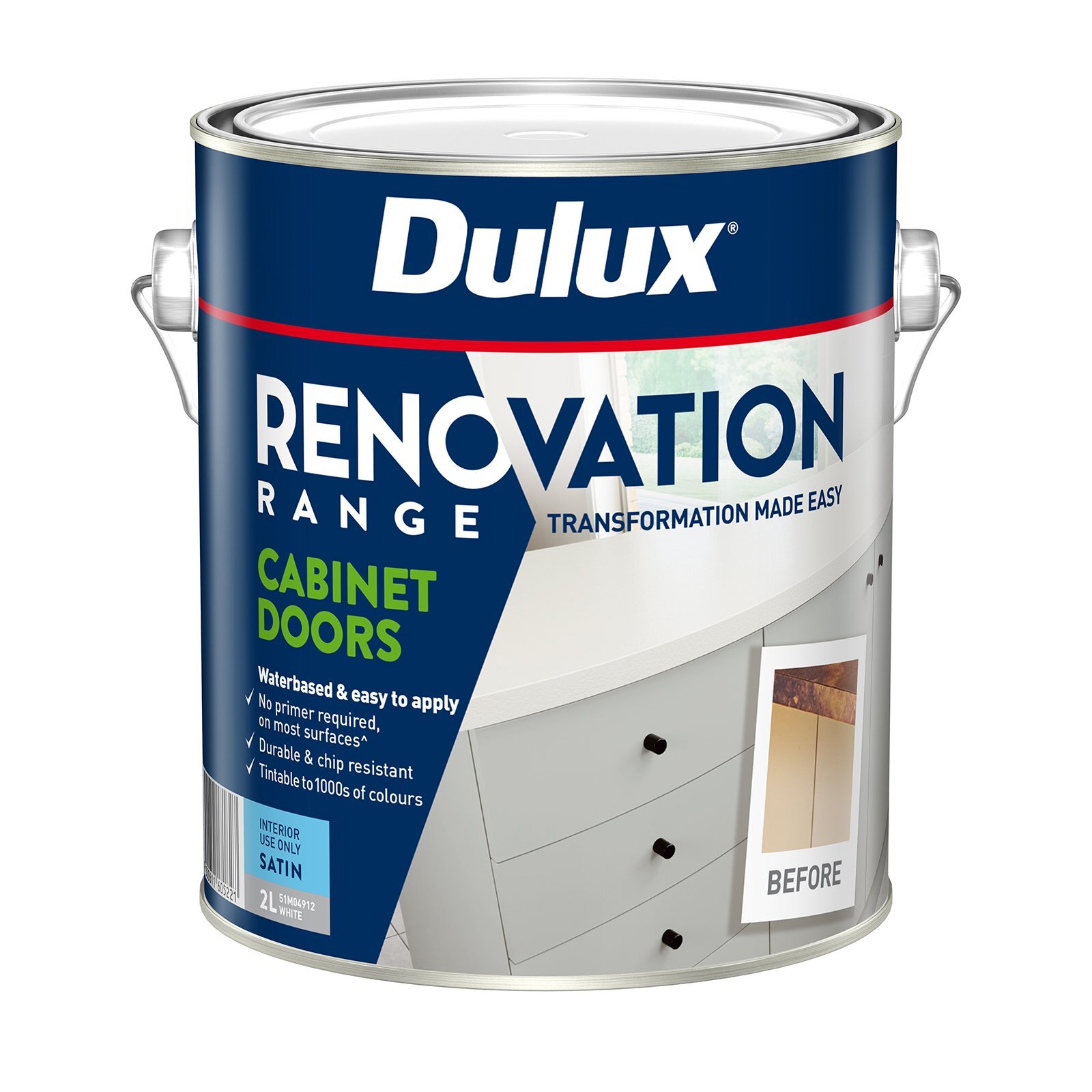 Dulux 2L Deep Satin Renovation Range Cabinet Doors