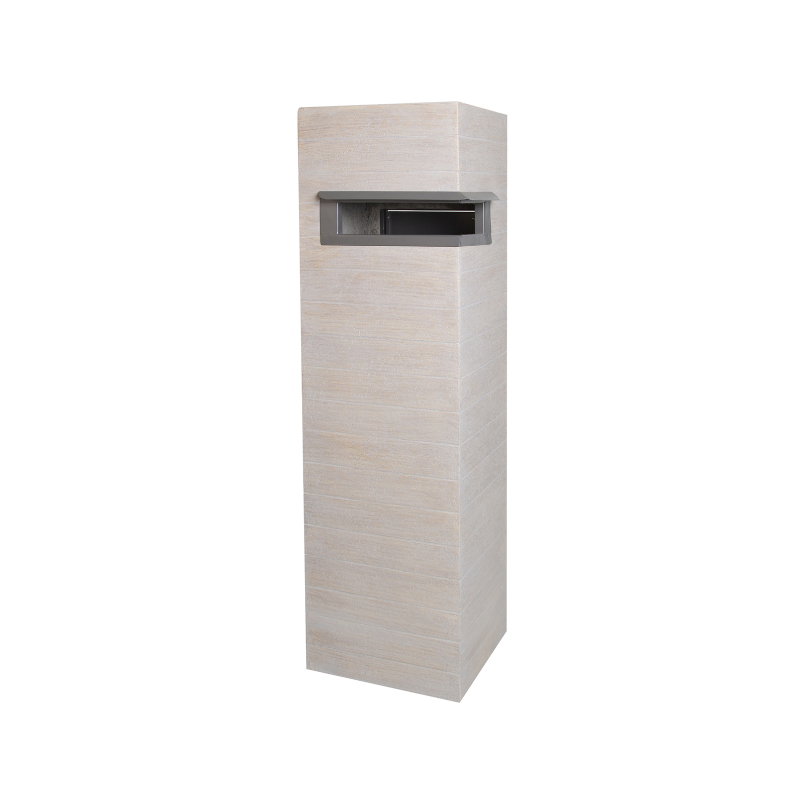 Northcote Pottery 26 x 26 x 89cm Travertine Campbell Pillar Letterbox