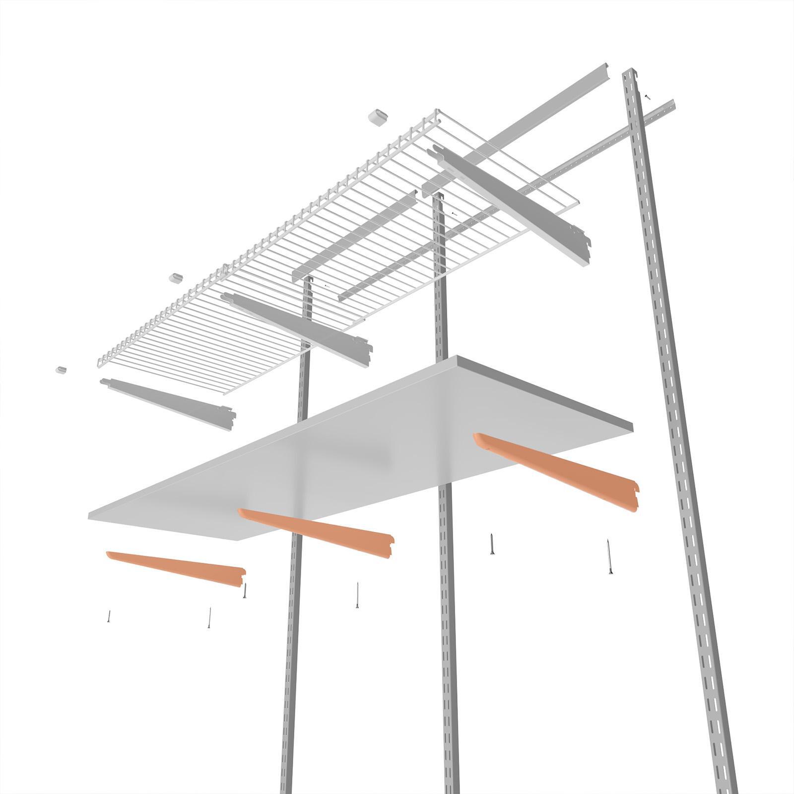 Flexi Storage Home Solutions 360mm Black Double Slot Bracket 3 Flexi Storage Home Solutions 360mm Black Double Slot Bracket