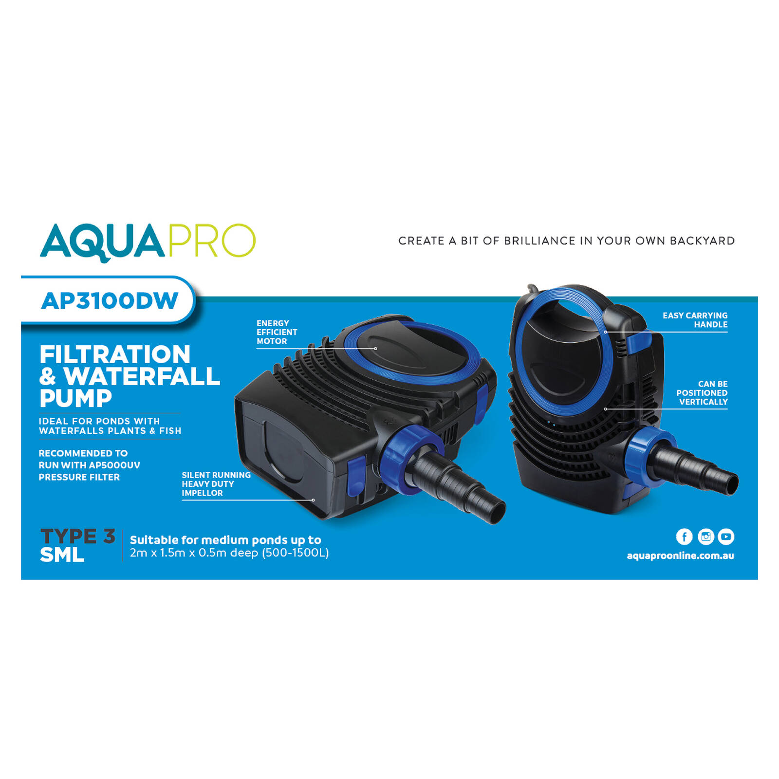 AQUAPRO AP3100DW Filtration Pump 4 AQUAPRO AP3100DW Filtration Pump