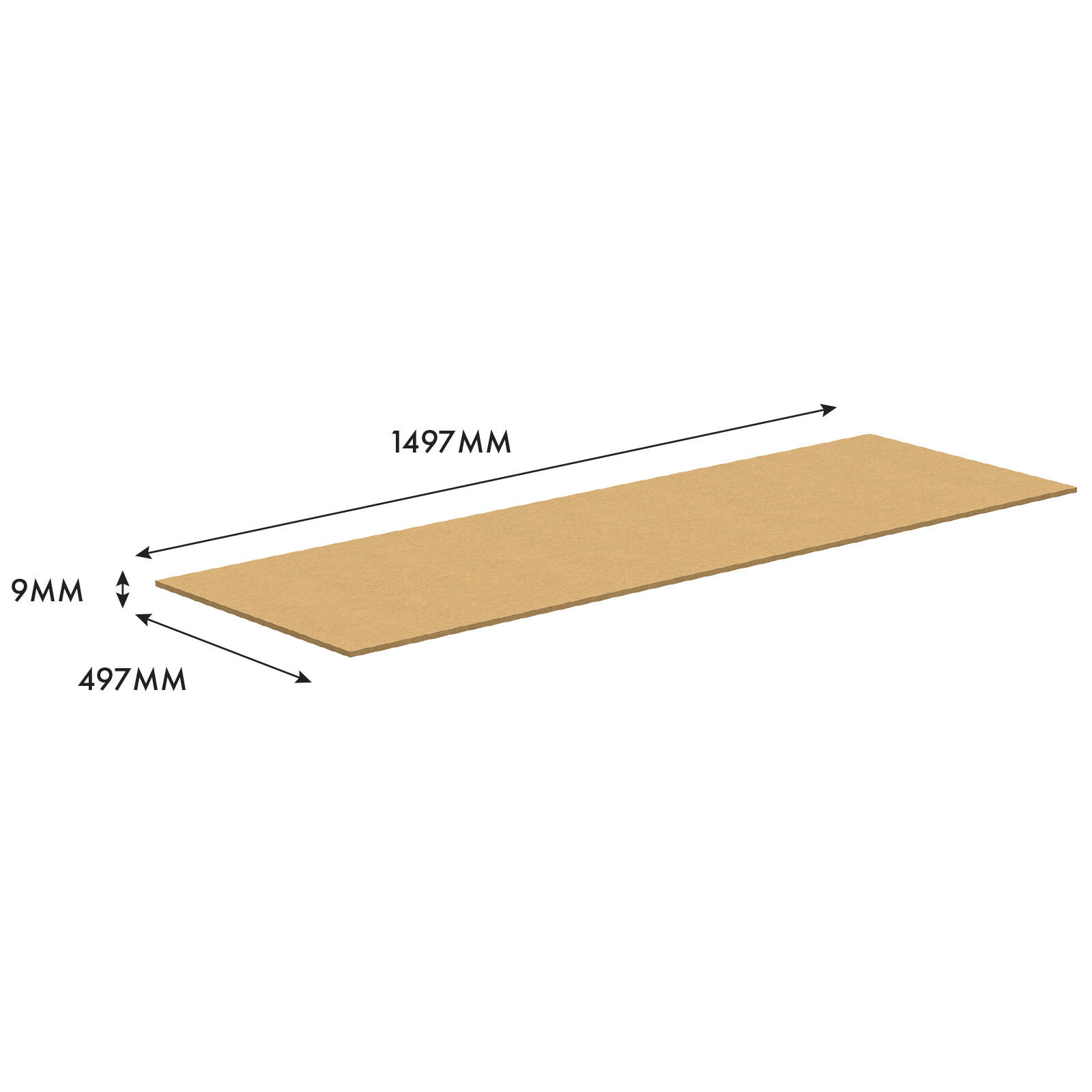 Rack It 400kg 1497 x 497mm MDF Shelf - For 530mm Rack Depth 7 Rack It 400kg 1497 x 497mm MDF Shelf - For 530mm Rack Depth