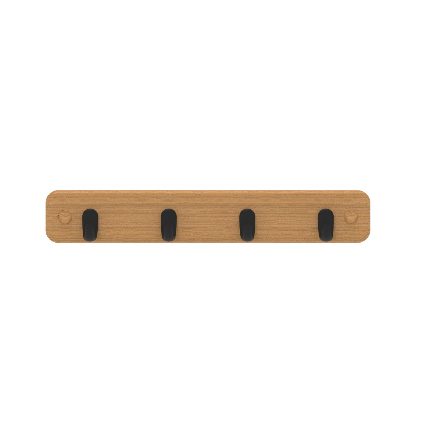 MODE 4 Black Hooks On Bamboo Board Key Rack