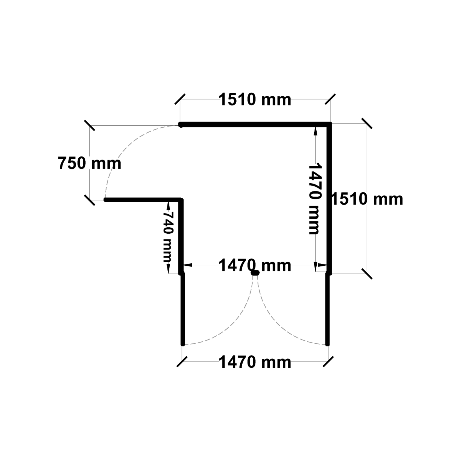 Build-a-Shed 1.5 x 1.5 x 2.3m Double Hinged Door Gable Shed with Single Hinged Side Door - Green