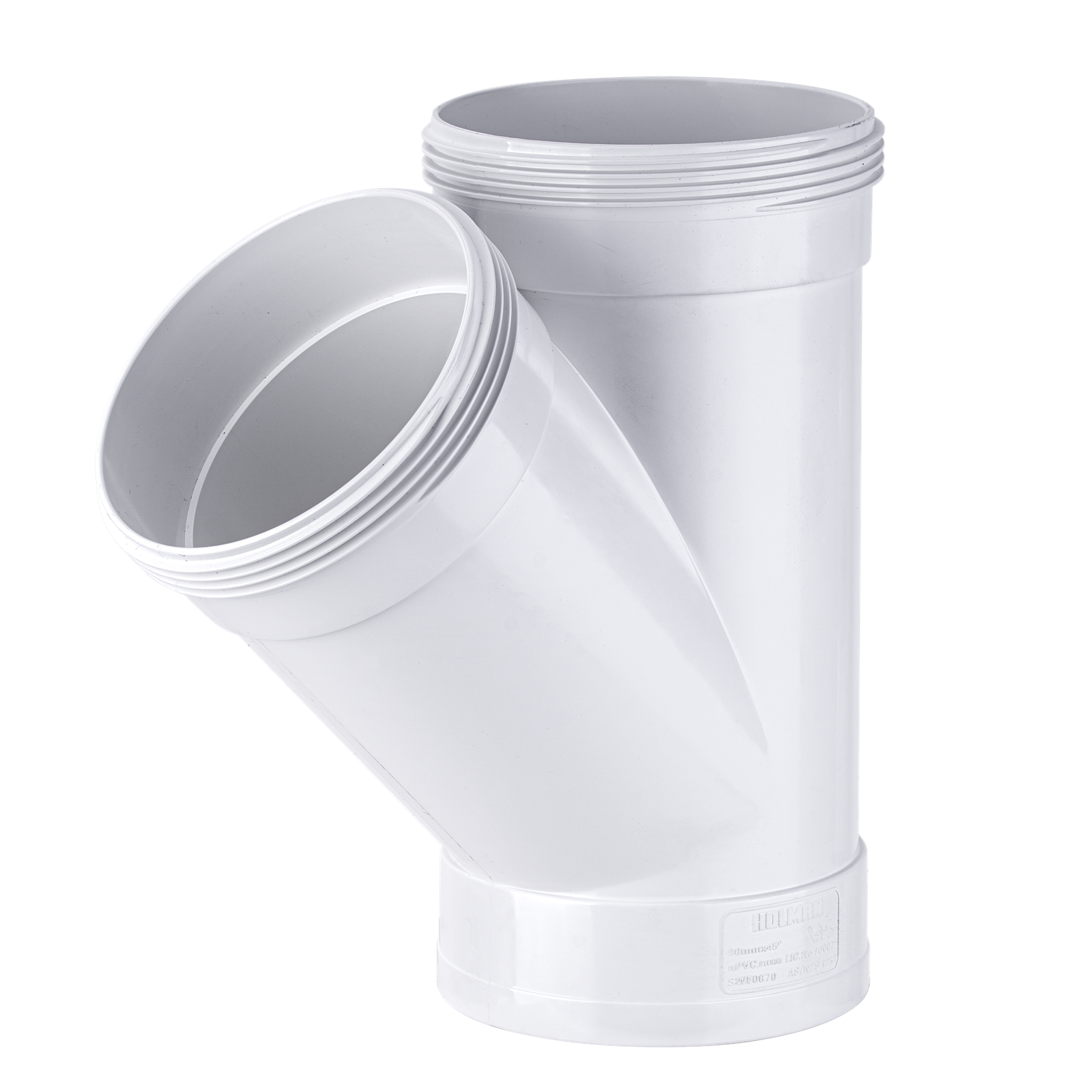 Holman 90mm 45 degree Female To Female PVC Stormwater Junction