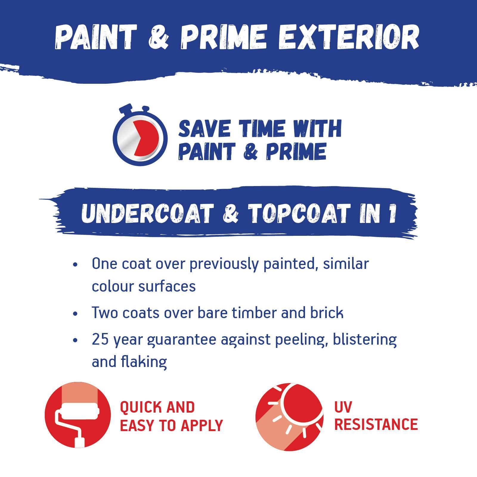 British Paints 1L Exterior Paint & Prime Low Sheen Extra Bright