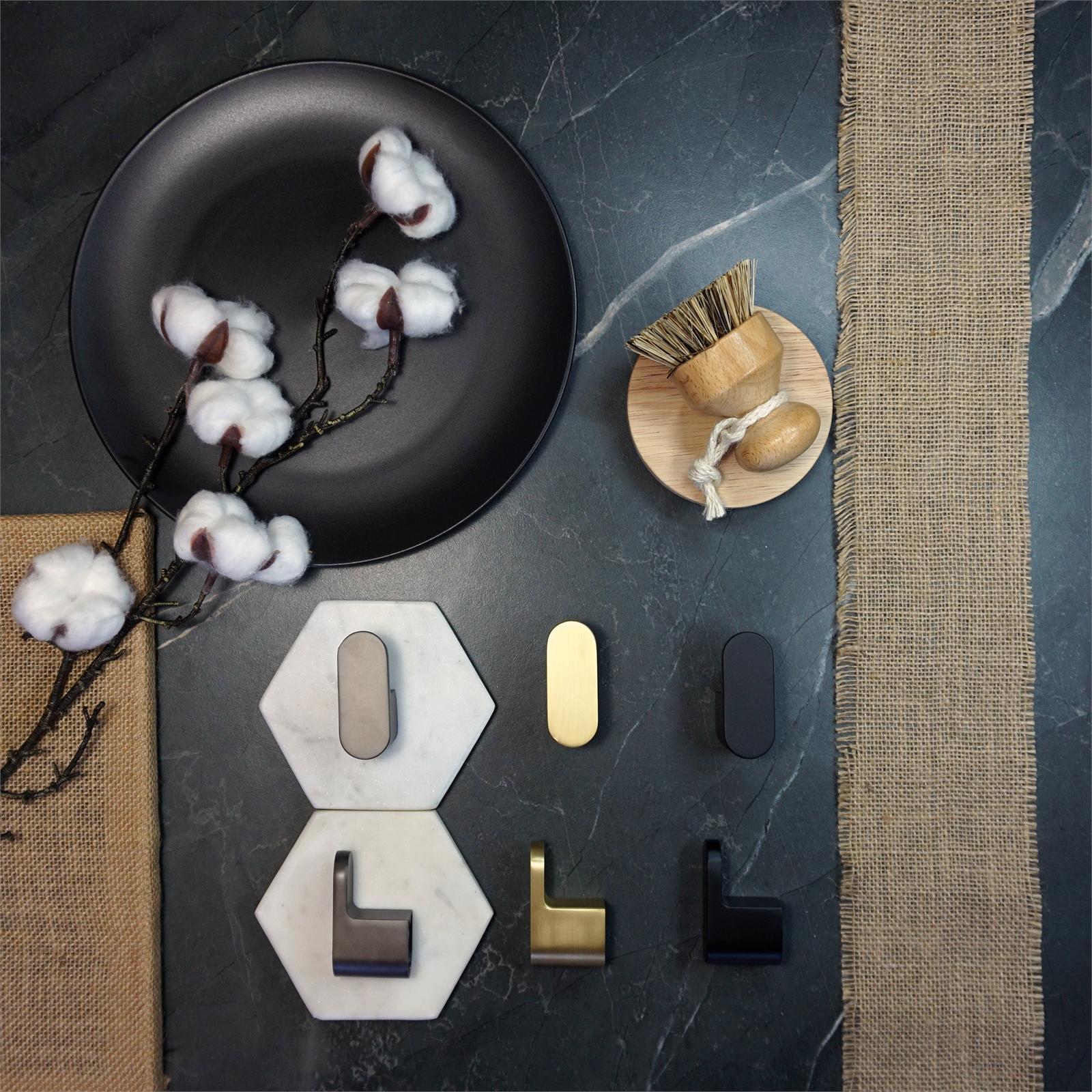 Zenith Brushed Brass Robe Hook 3 Zenith Brushed Brass Robe Hook