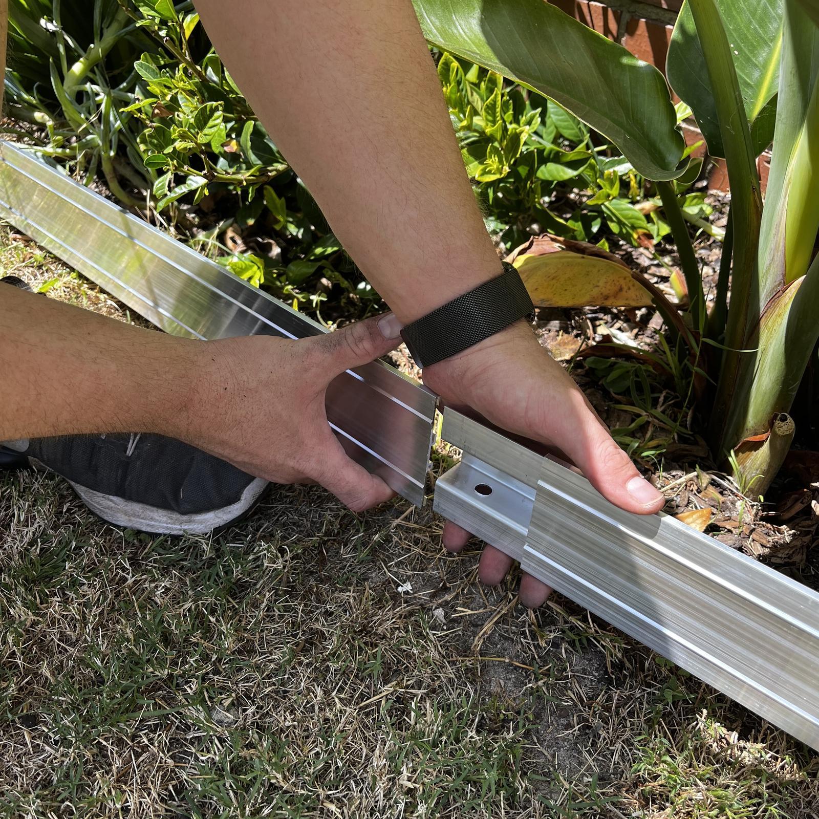 Tuff Edge Brushed Alloy Aluminium Dual Connector - 2 Pack 3 Tuff Edge Brushed Alloy Aluminium Dual Connector - 2 Pack