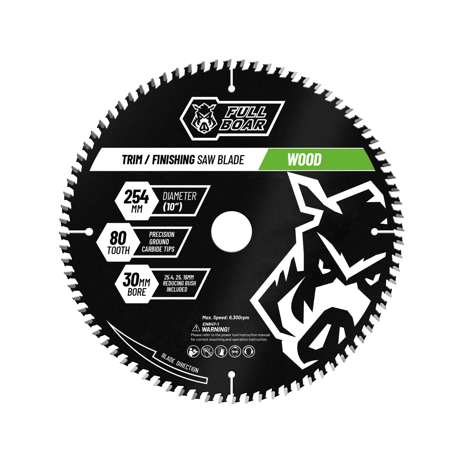 Full Boar 254mm 80T Trade Series Mitre Saw Blade
