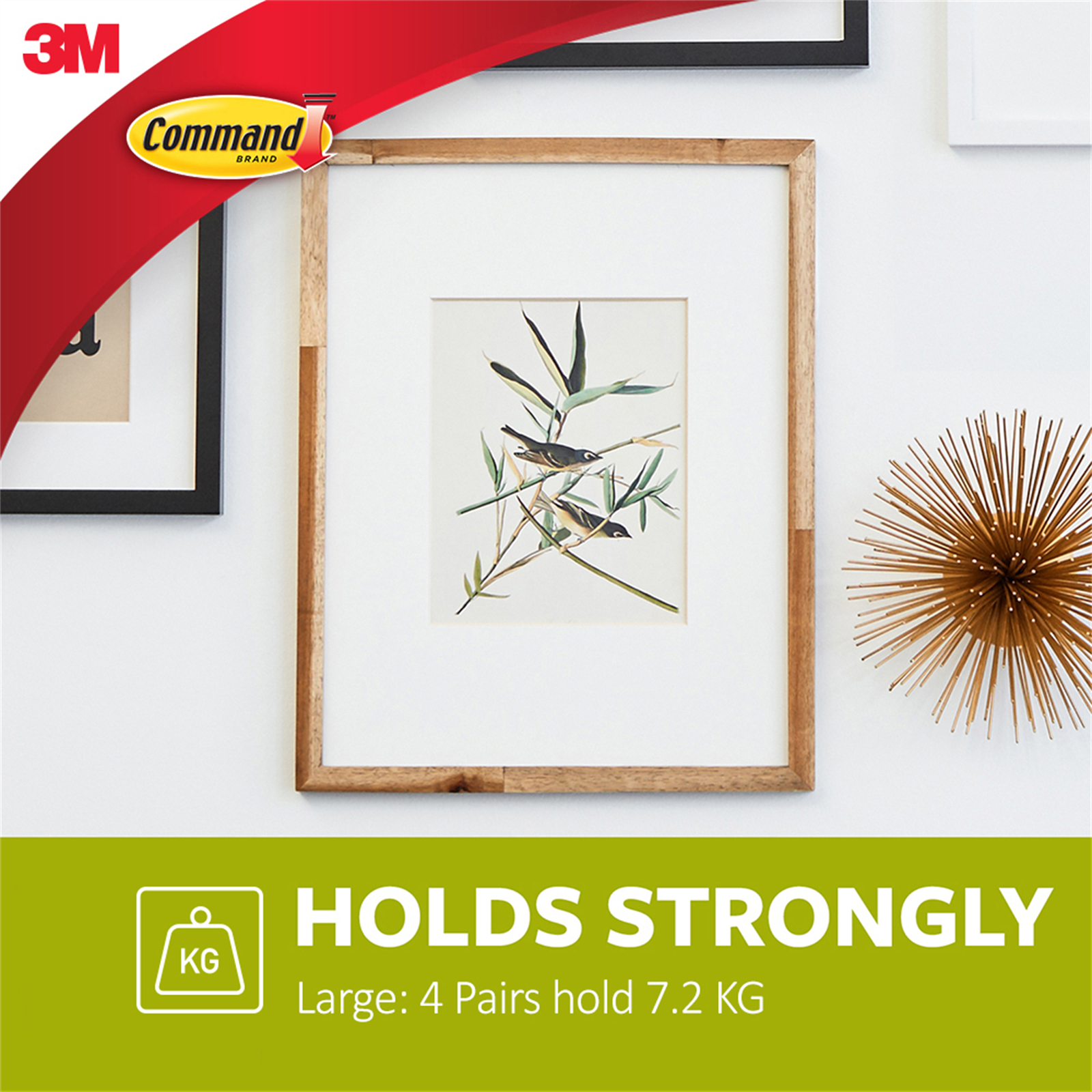 Command Large White Adhesive Picture Hanging Strips - 4 Pack 4 Command Large White Adhesive Picture Hanging Strips - 4 Pack