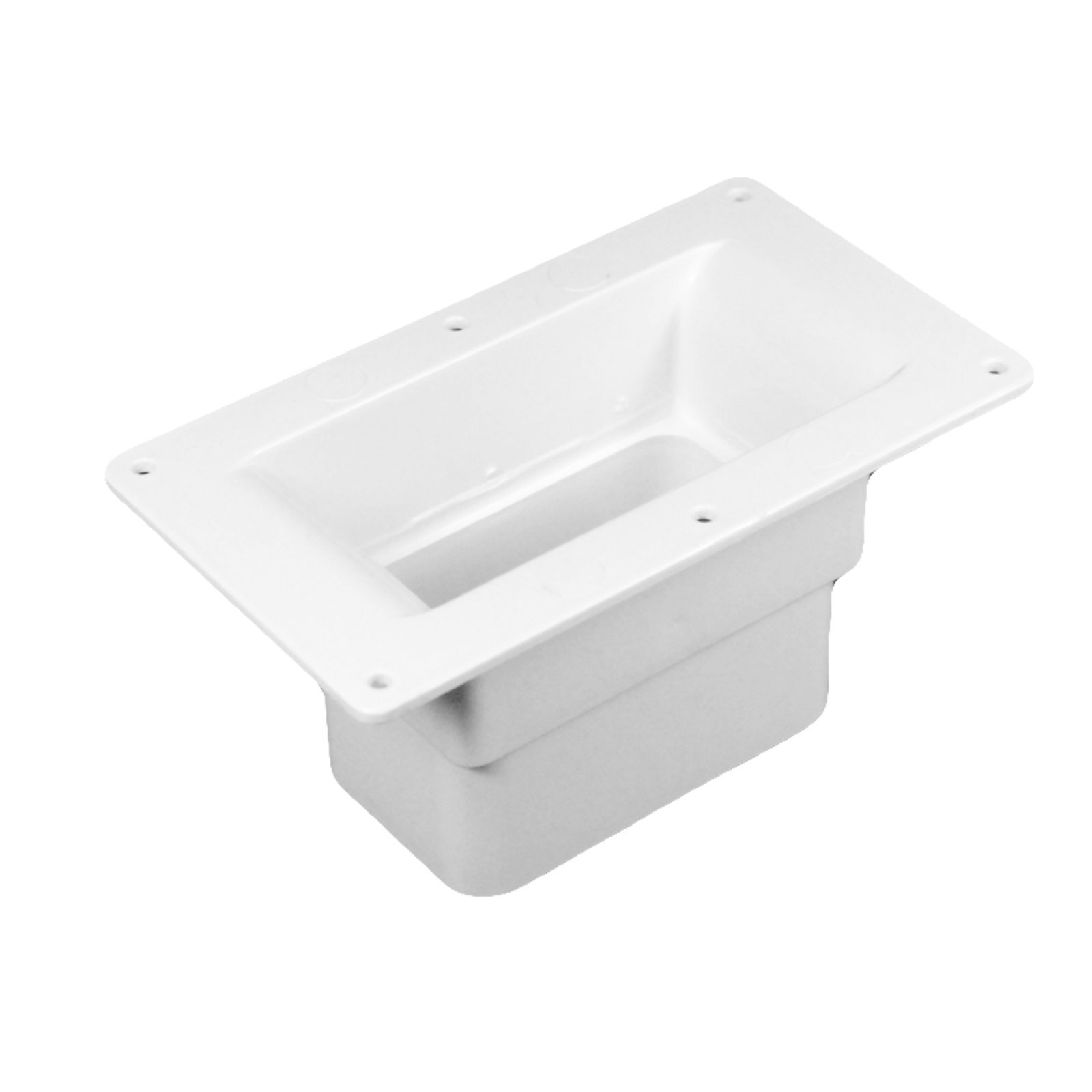 Icon Plastics 100 x 65mm Pop Metal Square PVC Dropper Outlet Downpipe