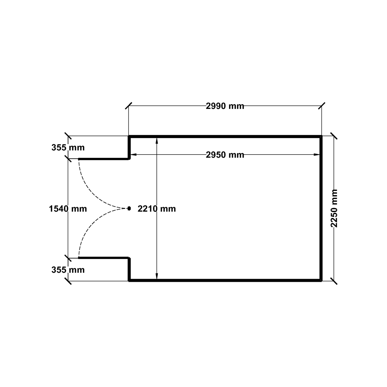 Build-a-Shed 2.3 x 3.0 x 2.3m Gable No Side Doors Shed - Zinc