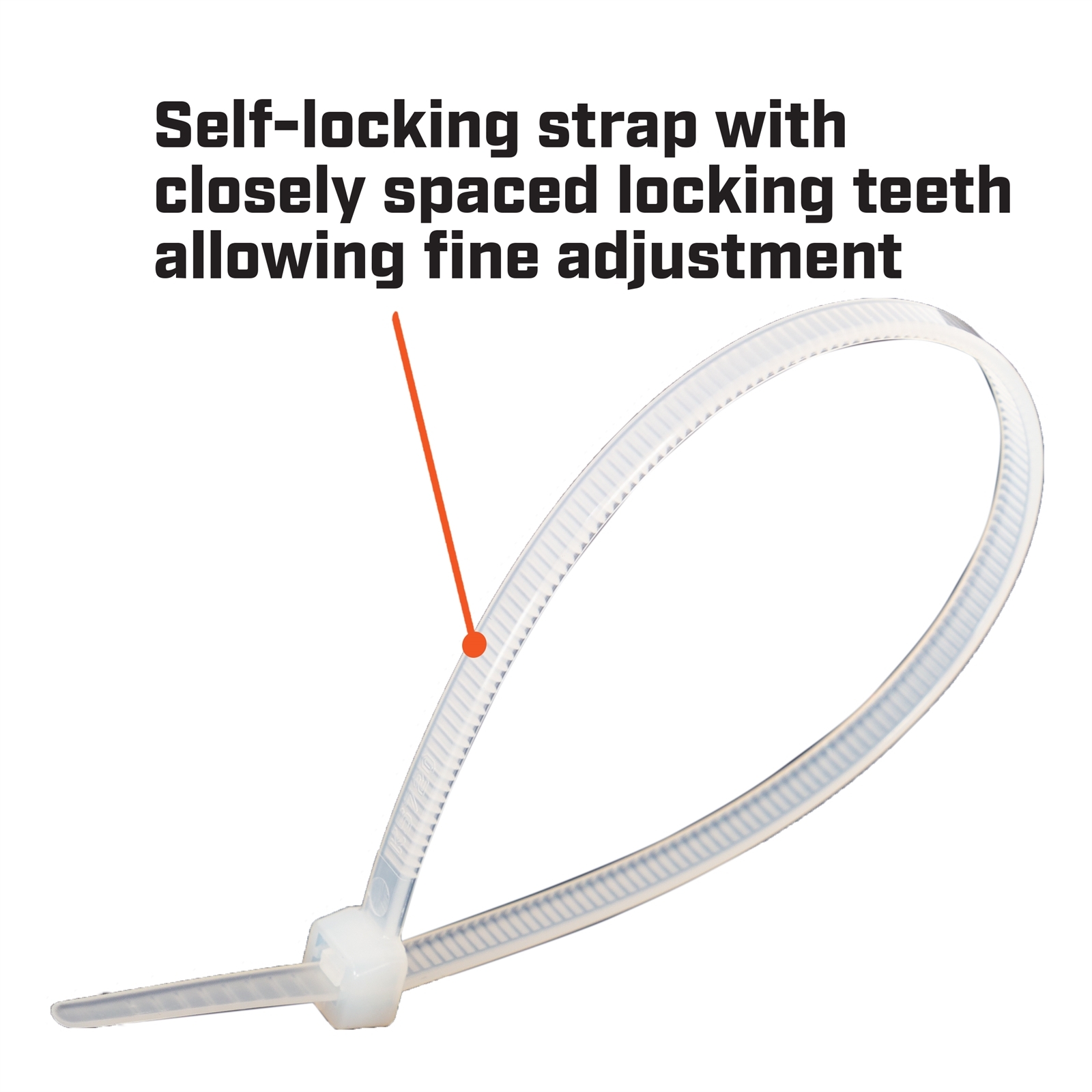 Crescent 300mm x 4.8mm Natural Cable Ties - 100 Pack 4 Crescent 300mm x 4.8mm Natural Cable Ties - 100 Pack