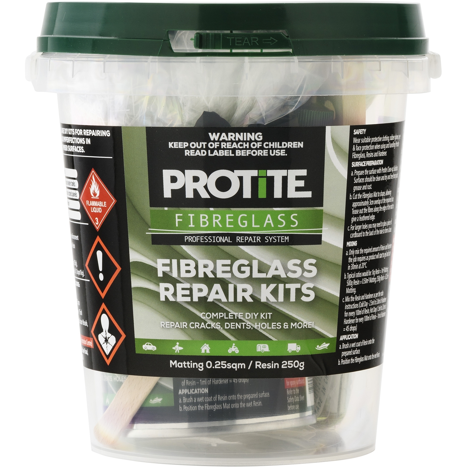 Protite 250g Small Fibreglass Kit - 250g