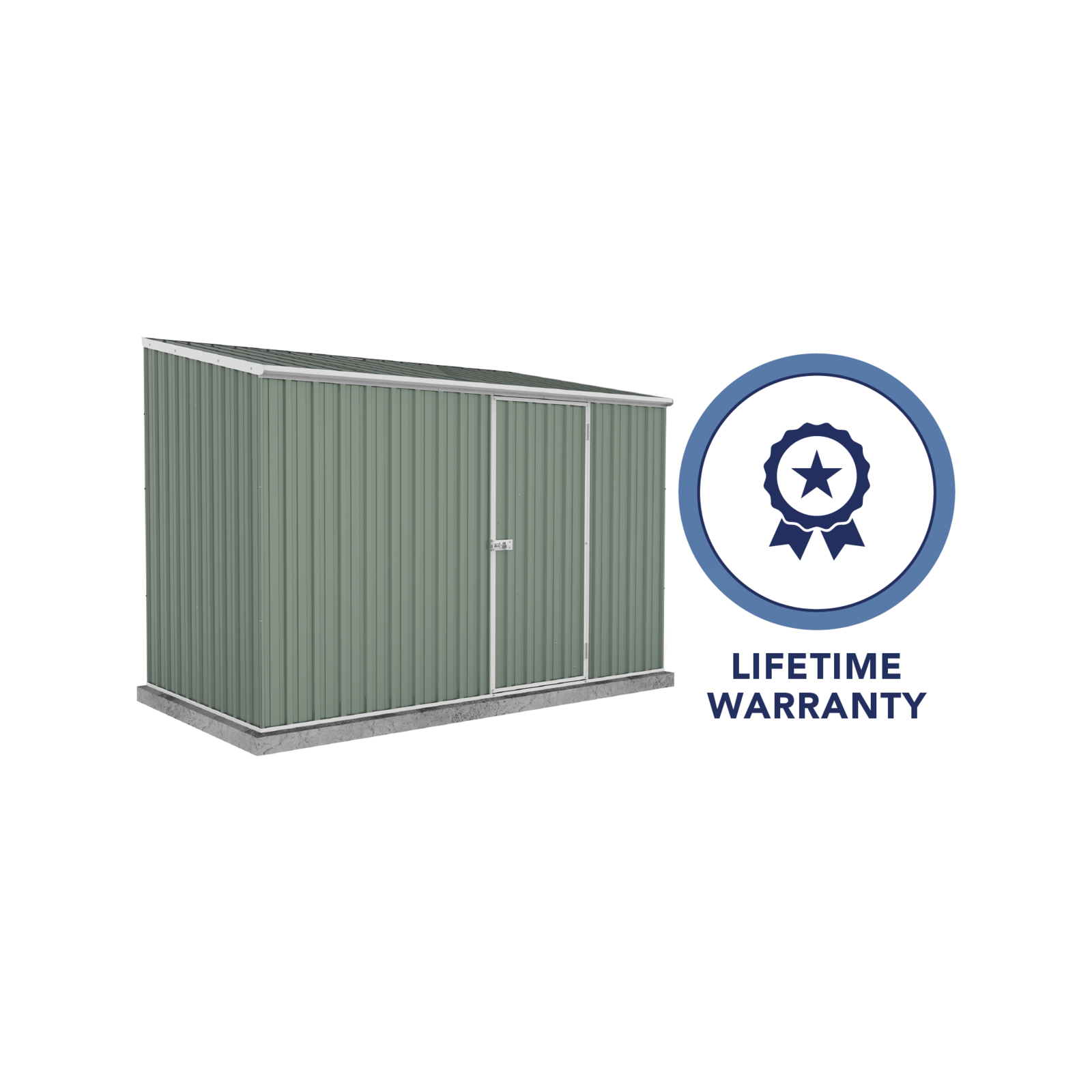 Absco Sheds 3.0 x 1.52 x 2.08m Pale Eucalypt Space Saver Single Door Garden Shed 3 Absco Sheds 3.0 x 1.52 x 2.08m Pale Eucalypt Space Saver Single Door Garden Shed