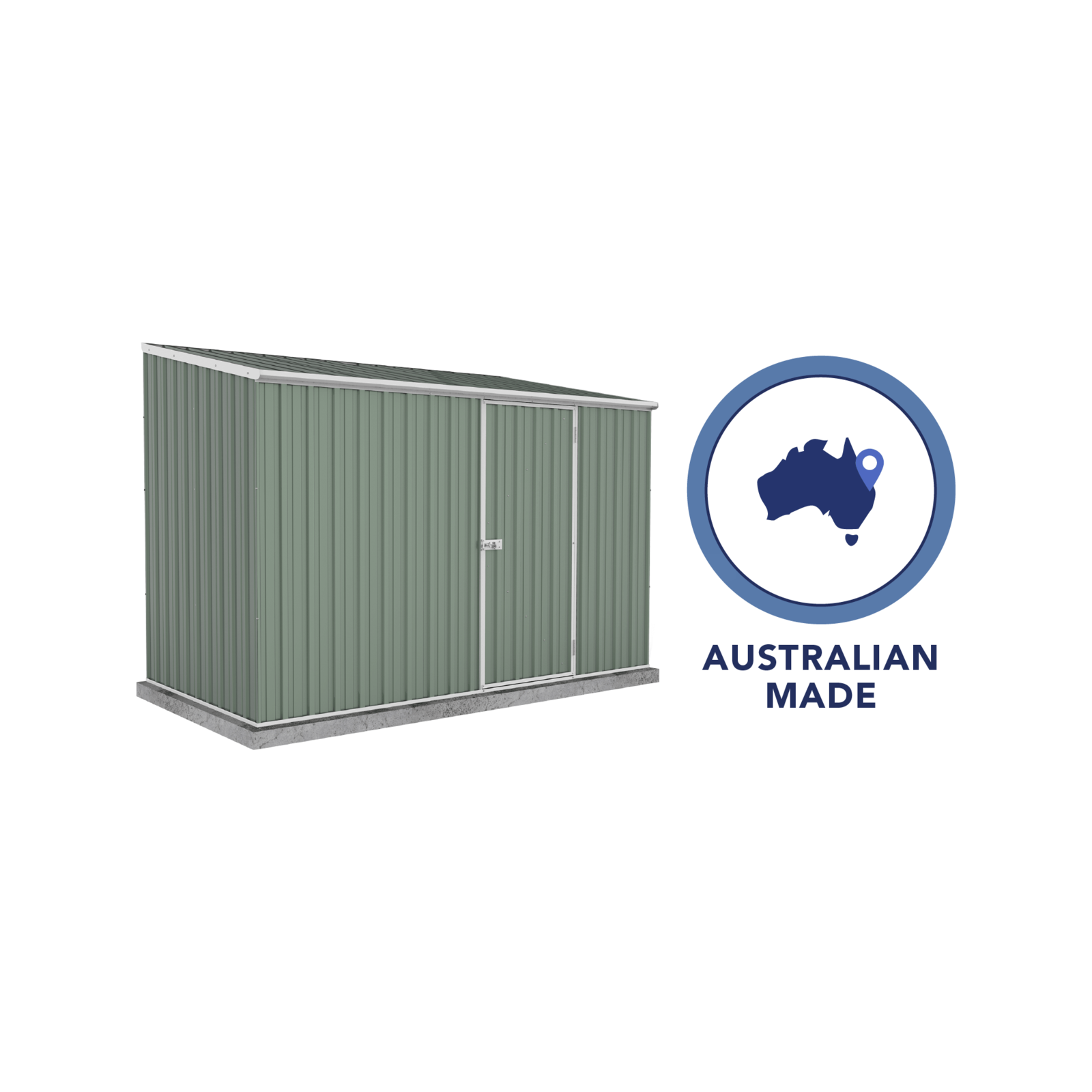 Absco Sheds 3.0 x 1.52 x 2.08m Pale Eucalypt Space Saver Single Door Garden Shed 7 Absco Sheds 3.0 x 1.52 x 2.08m Pale Eucalypt Space Saver Single Door Garden Shed
