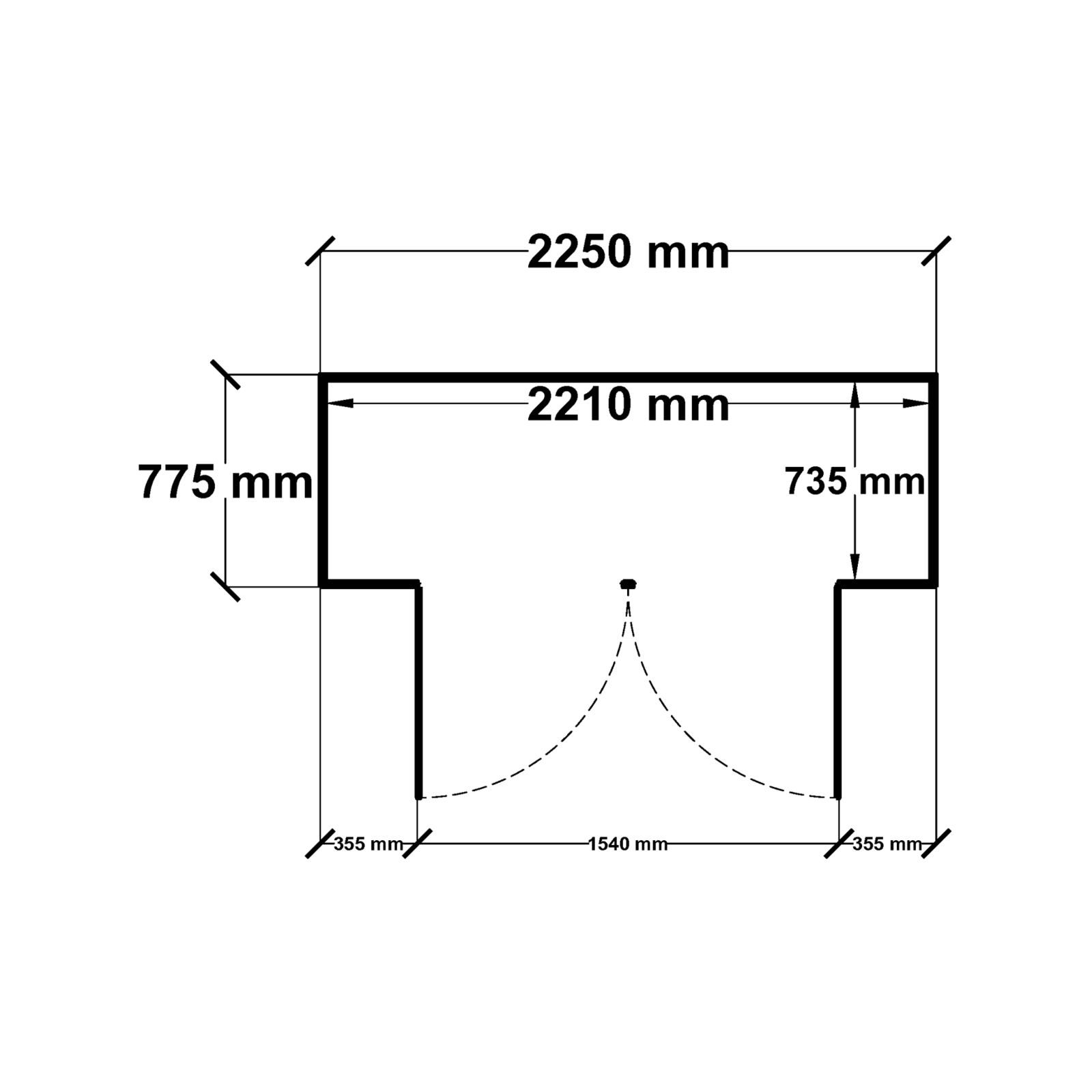 Build-a-Shed 0.8 x 2.3 x 2.1m Gable Double Hinged Side Door Shed - Zinc