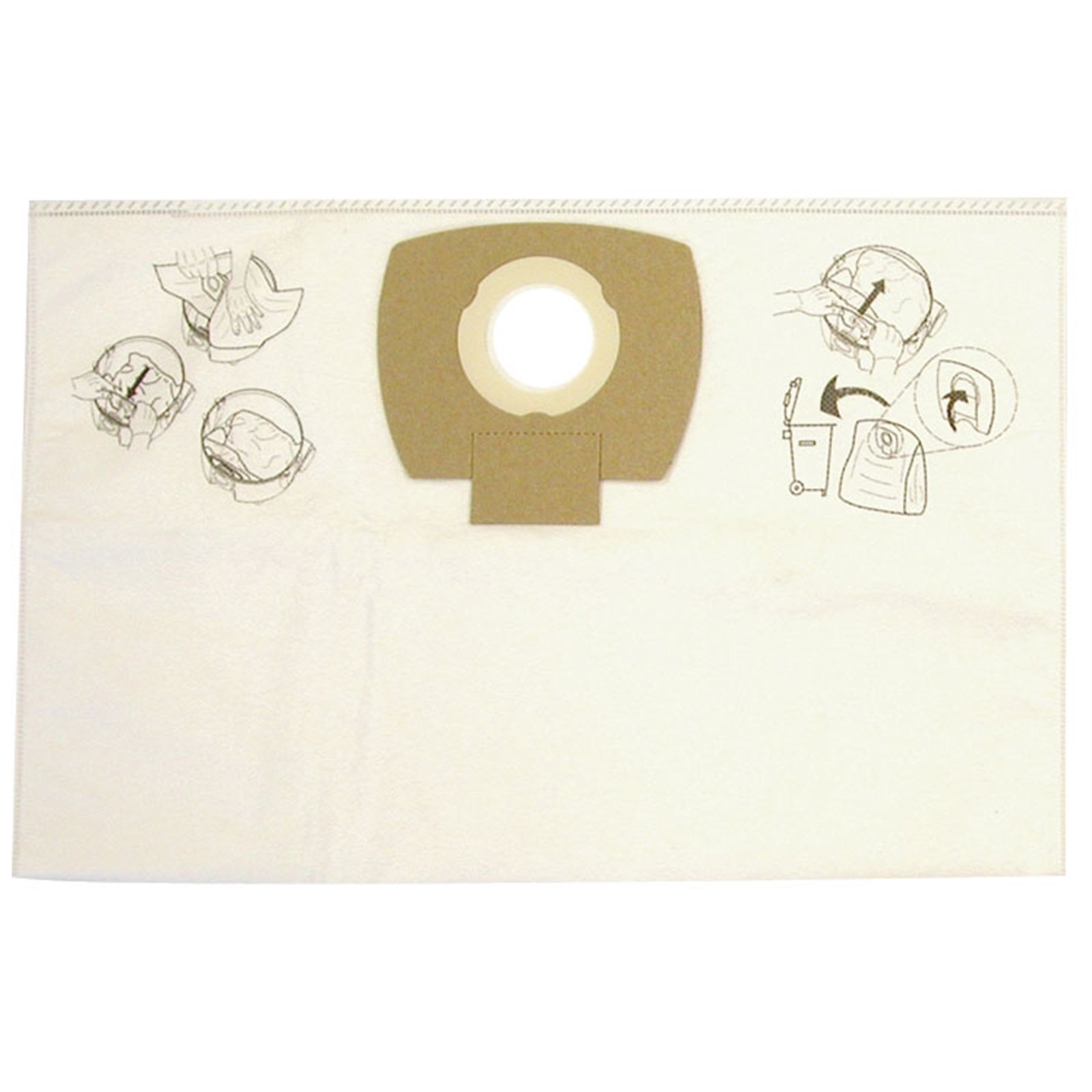 Makita Vacuum Cleaner Accessory Fleece Filter Bag- 5 Pack