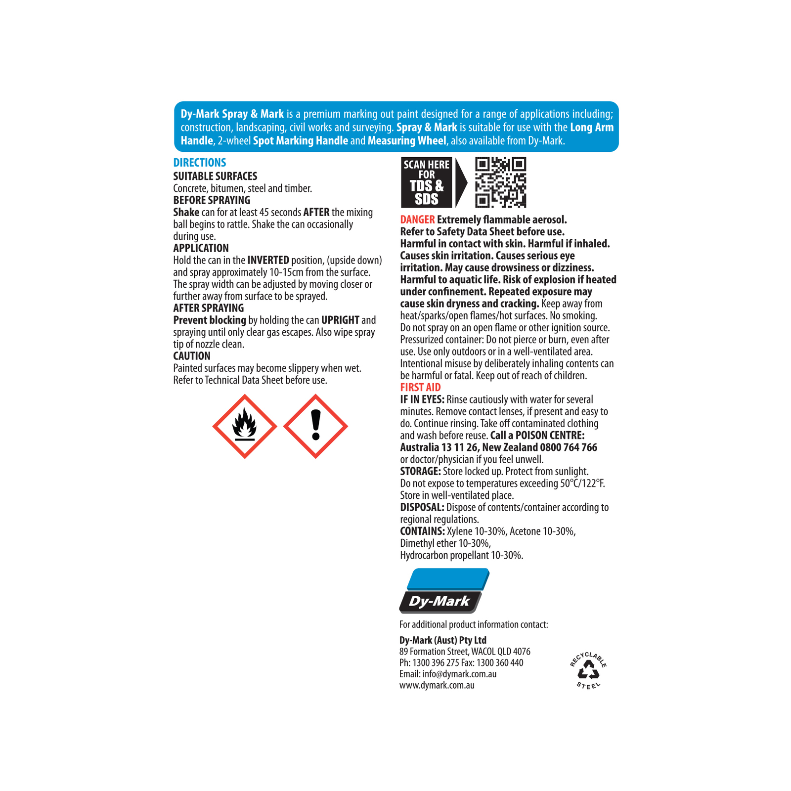 Dy-Mark 350g Fluoro Violet Spray And Mark Paint 3 Dy-Mark 350g Fluoro Violet Spray And Mark Paint