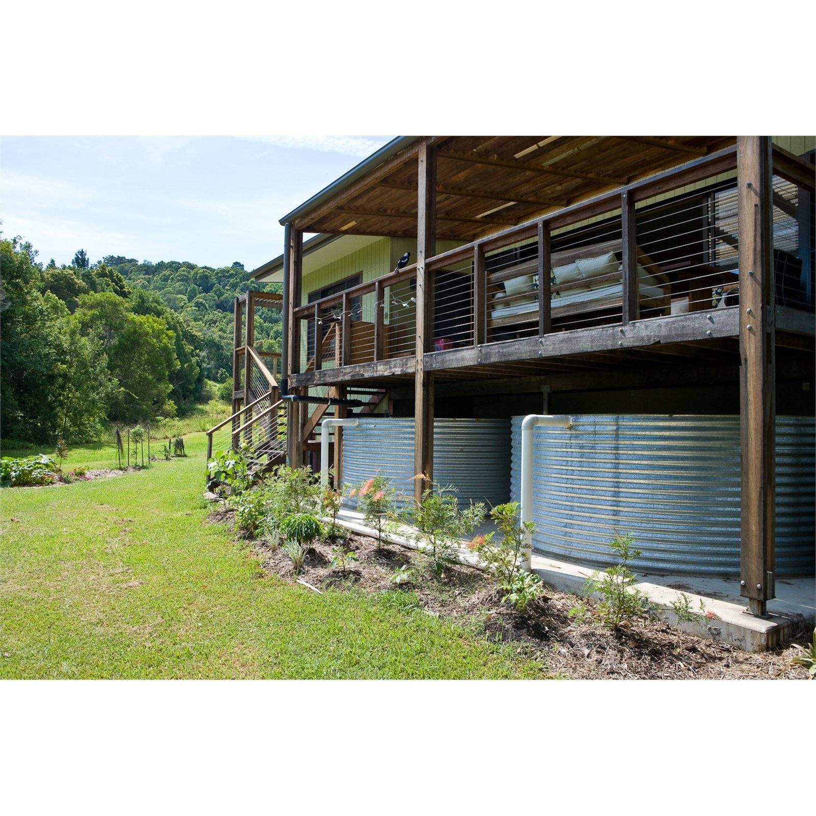 Kingspan 10000L Round Steel Water Tank - Deep Ocean 2700mm x 1860mm