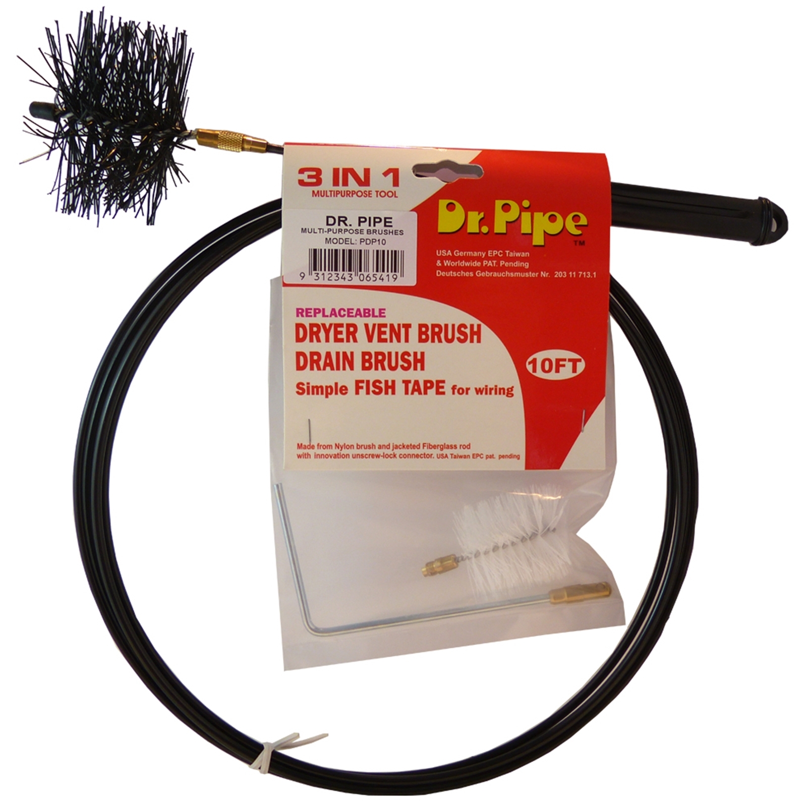 Haron 3 in 1 3m Brush & Cable Drain Cleaning