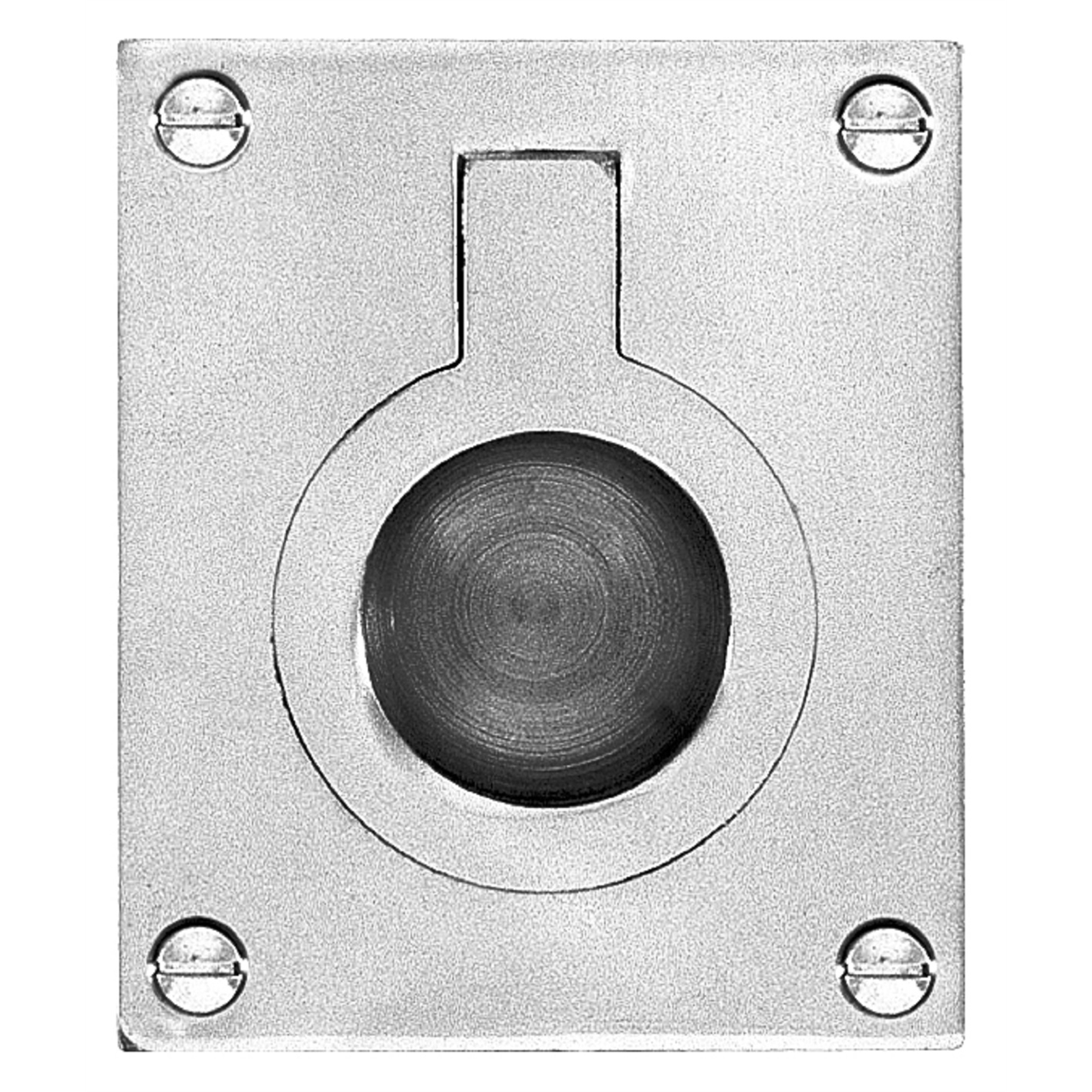 Delf 37mm x 50mm Satin Chrome Flush Ring Pull