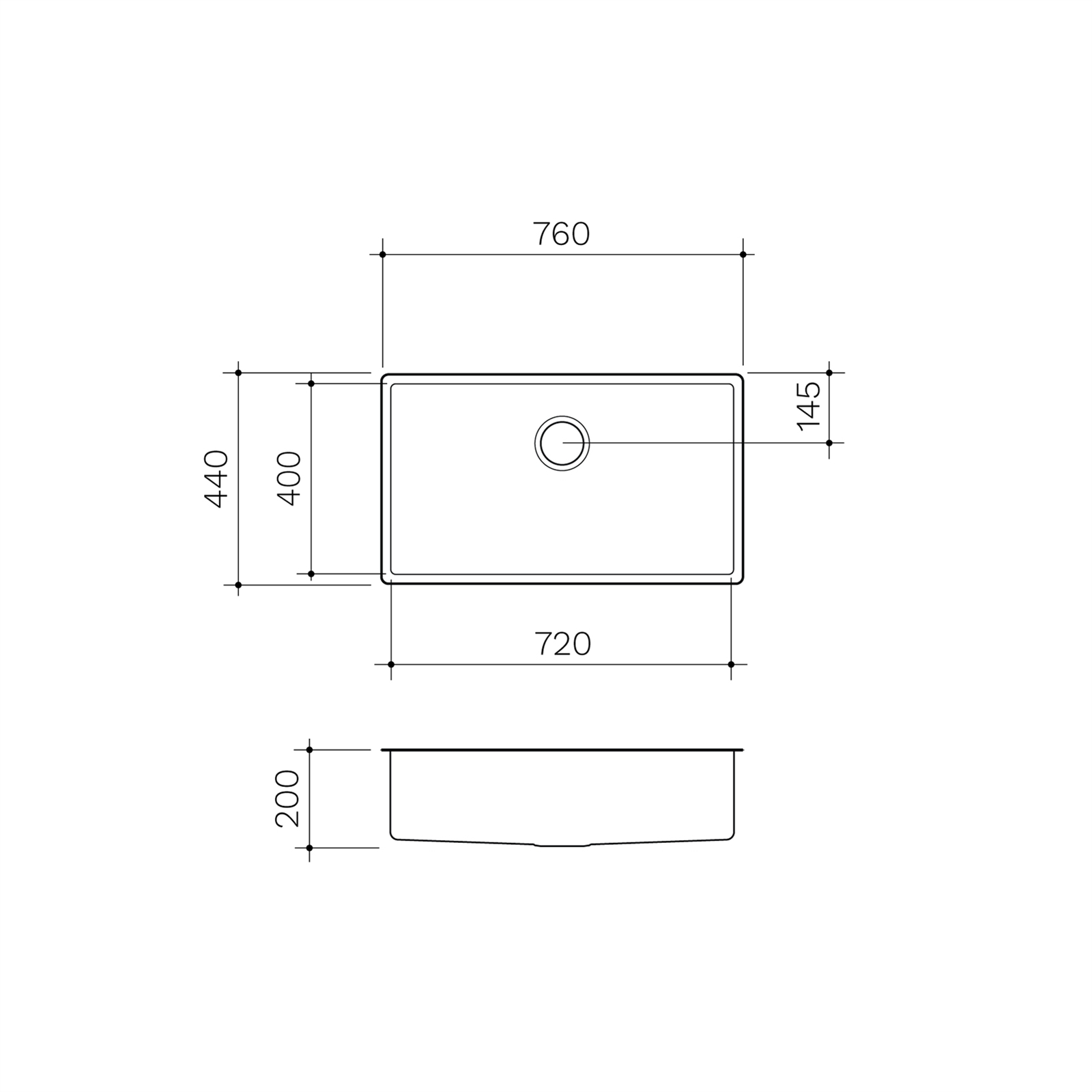 Clark Prism Large Single Overmount/Undermount Sink