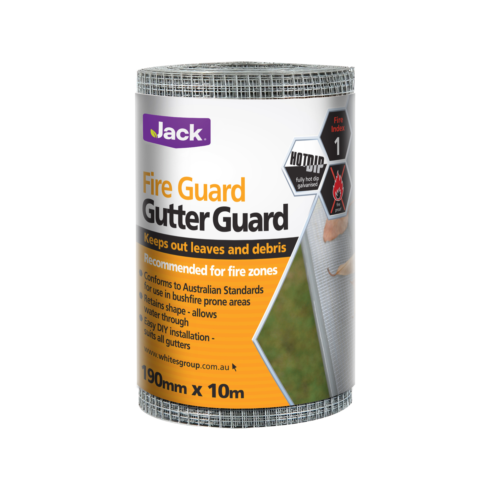 Jack 190mm x 10m Fire Guard Gutter Mesh