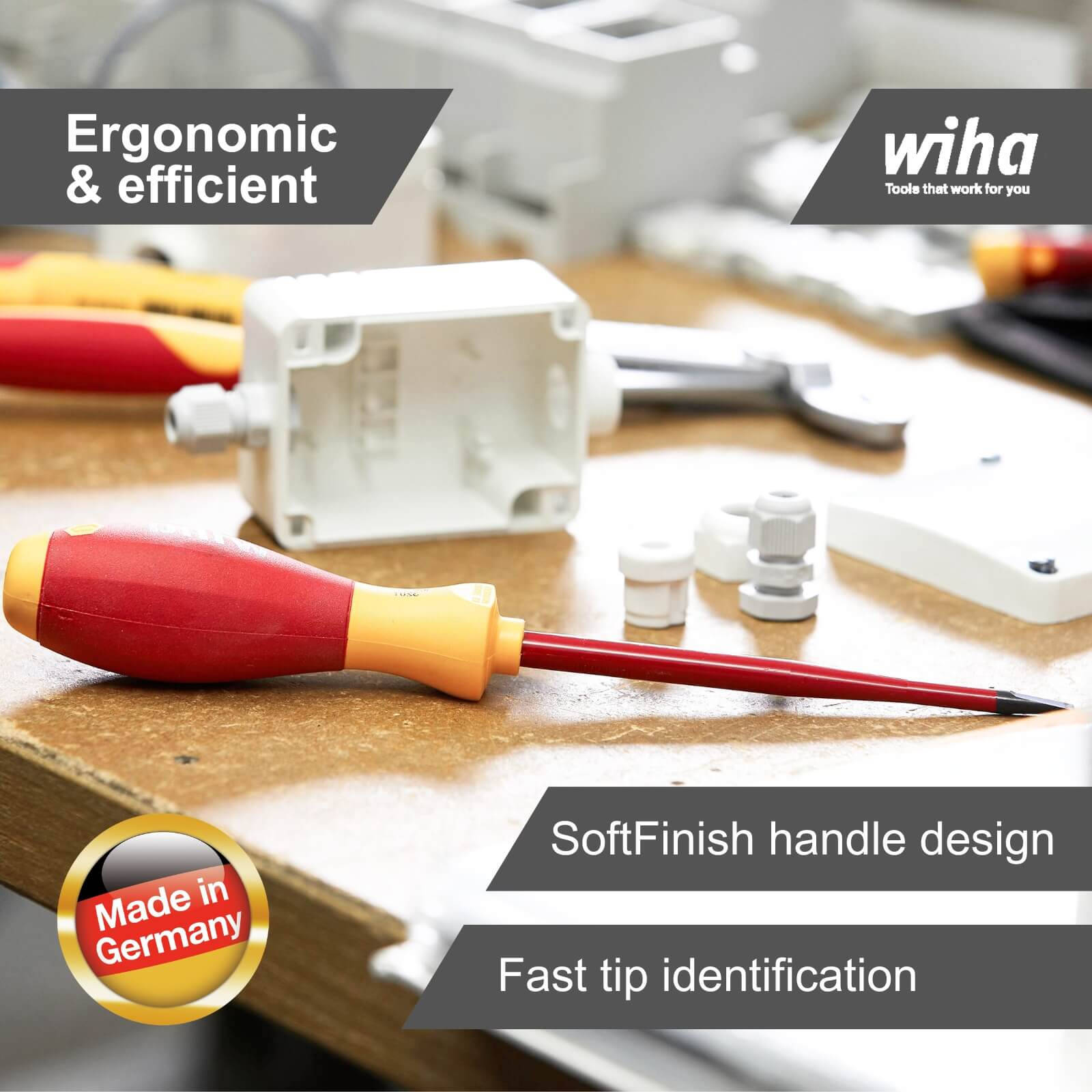 Wiha 5.5 x 125mm Insulated VDE 1000V Flat Screwdriver 4 Wiha 5.5 x 125mm Insulated VDE 1000V Flat Screwdriver