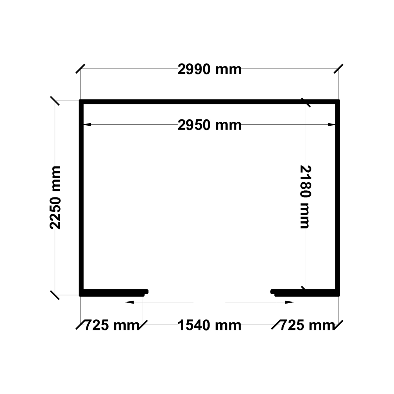 Build-a-Shed 2.3 x 3 x 2.3m Gable Double Sliding Side Door Shed - Green