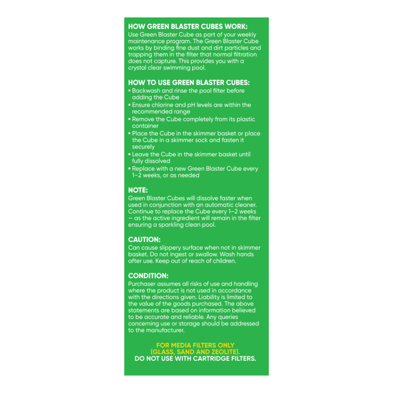 Hy-Clor Green Blaster Cube Plus Inhibitor - 2 Pack