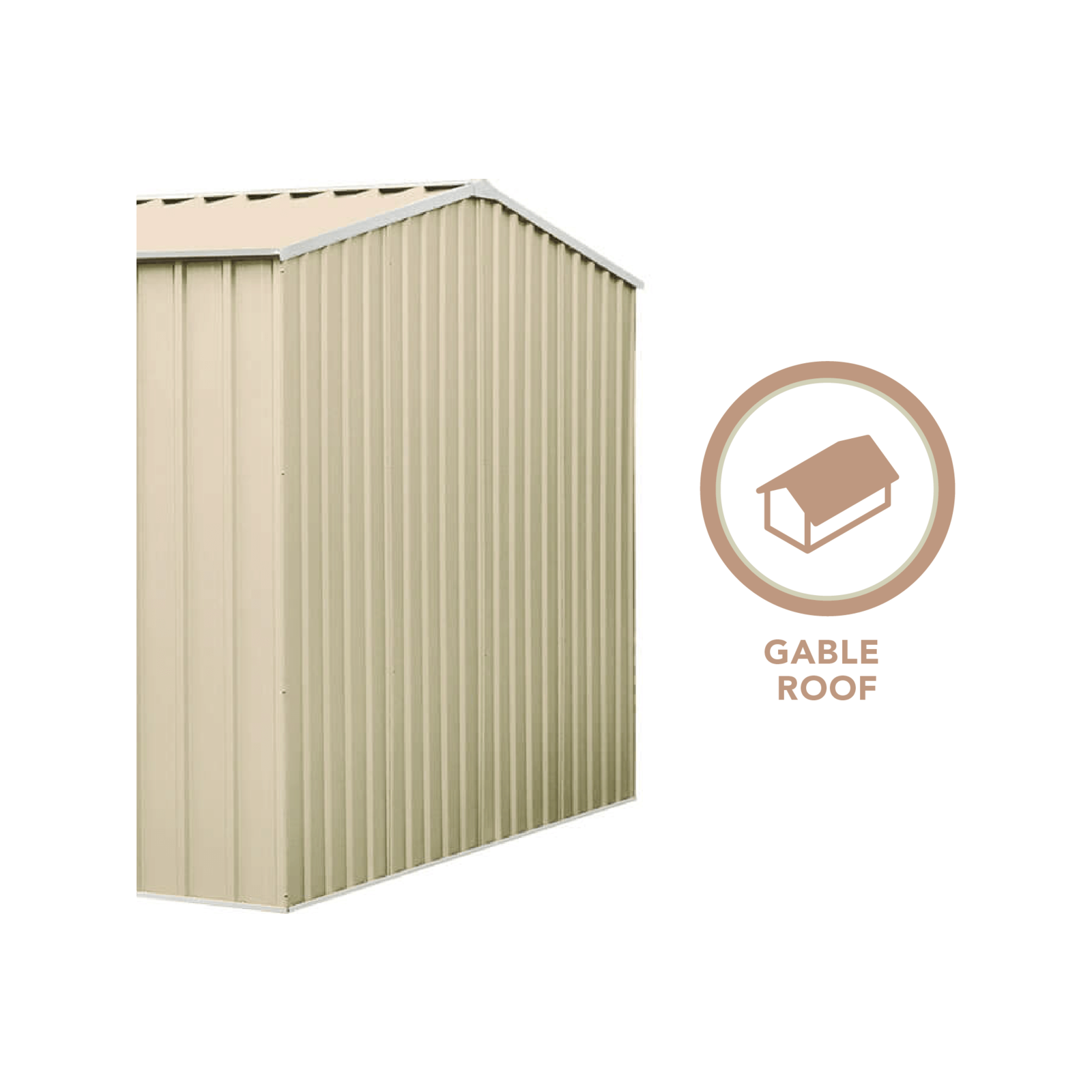 Absco Sheds 5.22 x 2.26 x 2.06m Cream Economy Three Door Garden Shed 6 Absco Sheds 5.22 x 2.26 x 2.06m Cream Economy Three Door Garden Shed
