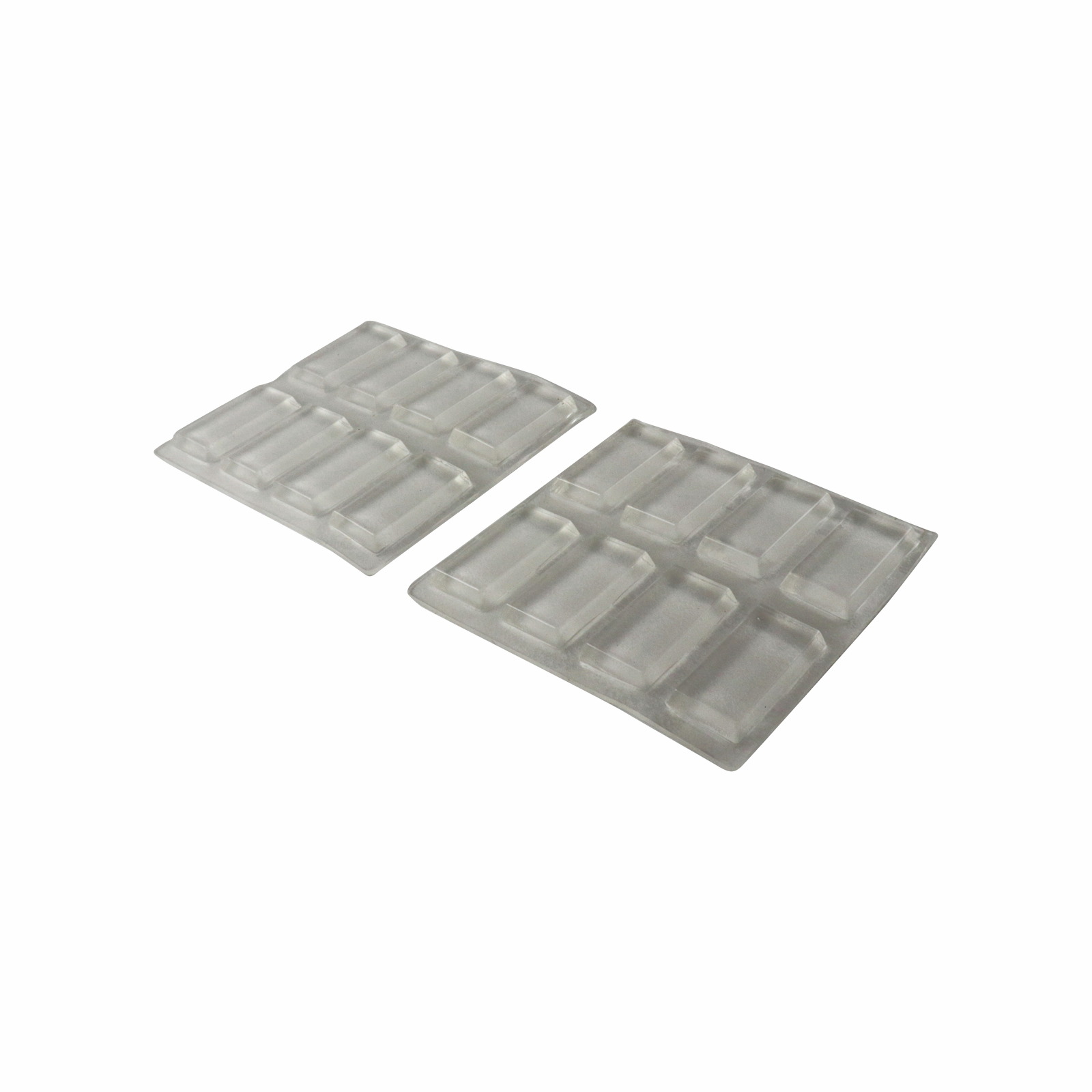 Surface Gard 13 x 25mm Clear Rectangle Adhesive Bumpers - 16 Pack