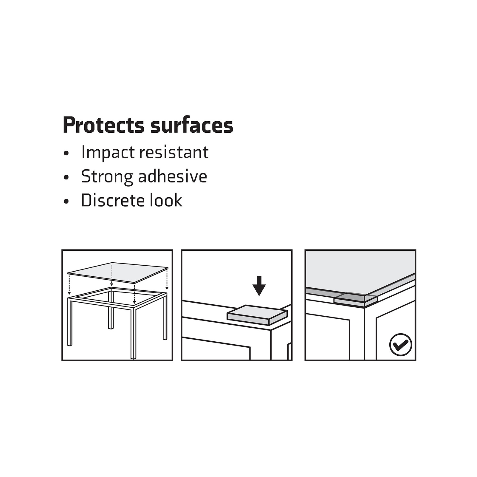 Surface Gard 13 x 25mm Clear Rectangle Adhesive Bumpers - 16 Pack 4 Surface Gard 13 x 25mm Clear Rectangle Adhesive Bumpers - 16 Pack