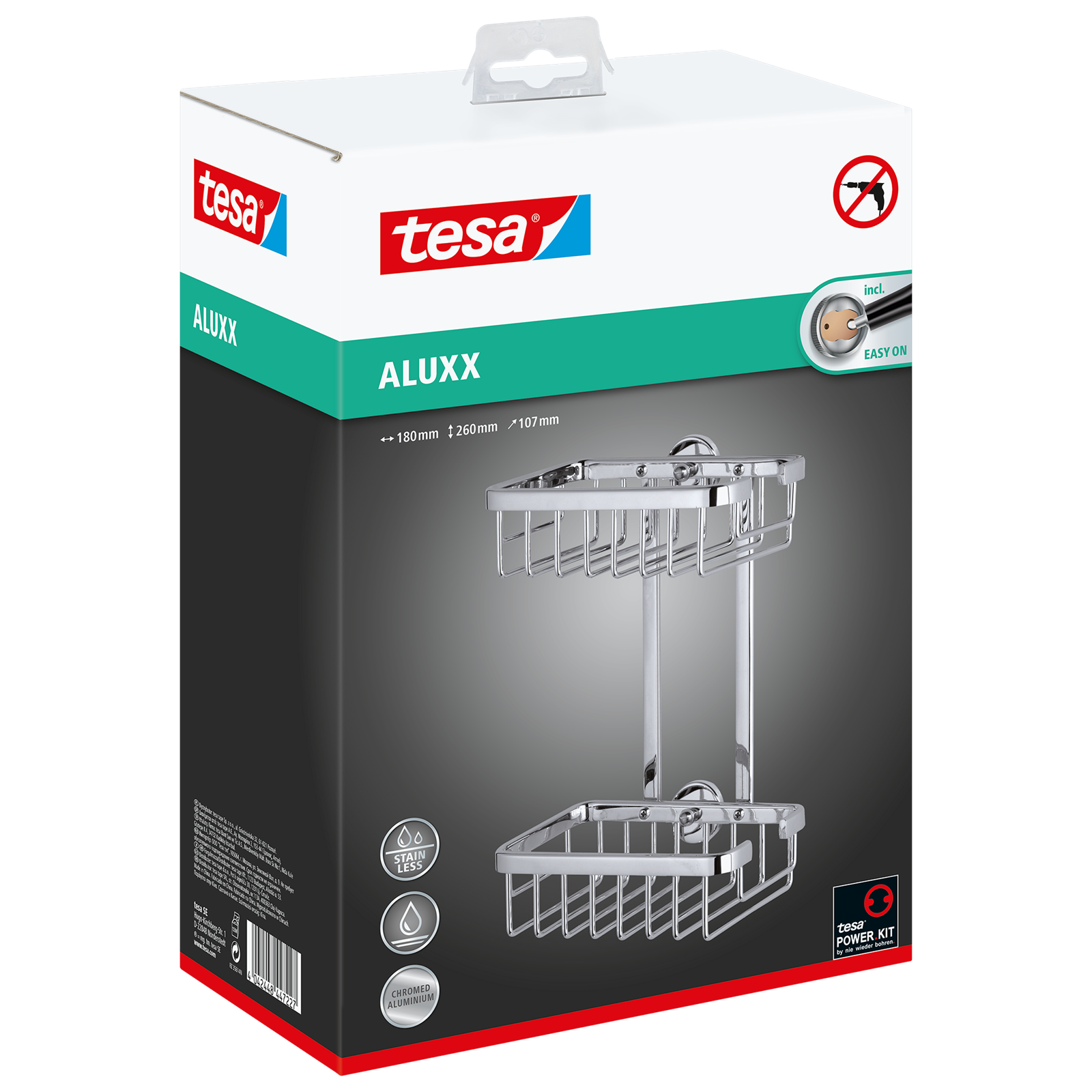 tesa Aluxx Double Storage Basket