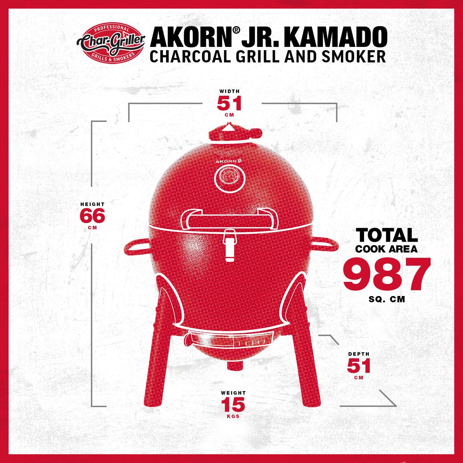 Char-Griller Akorn Jr Kamado Portable Grill And Smoker 7 Char-Griller Akorn Jr Kamado Portable Grill And Smoker