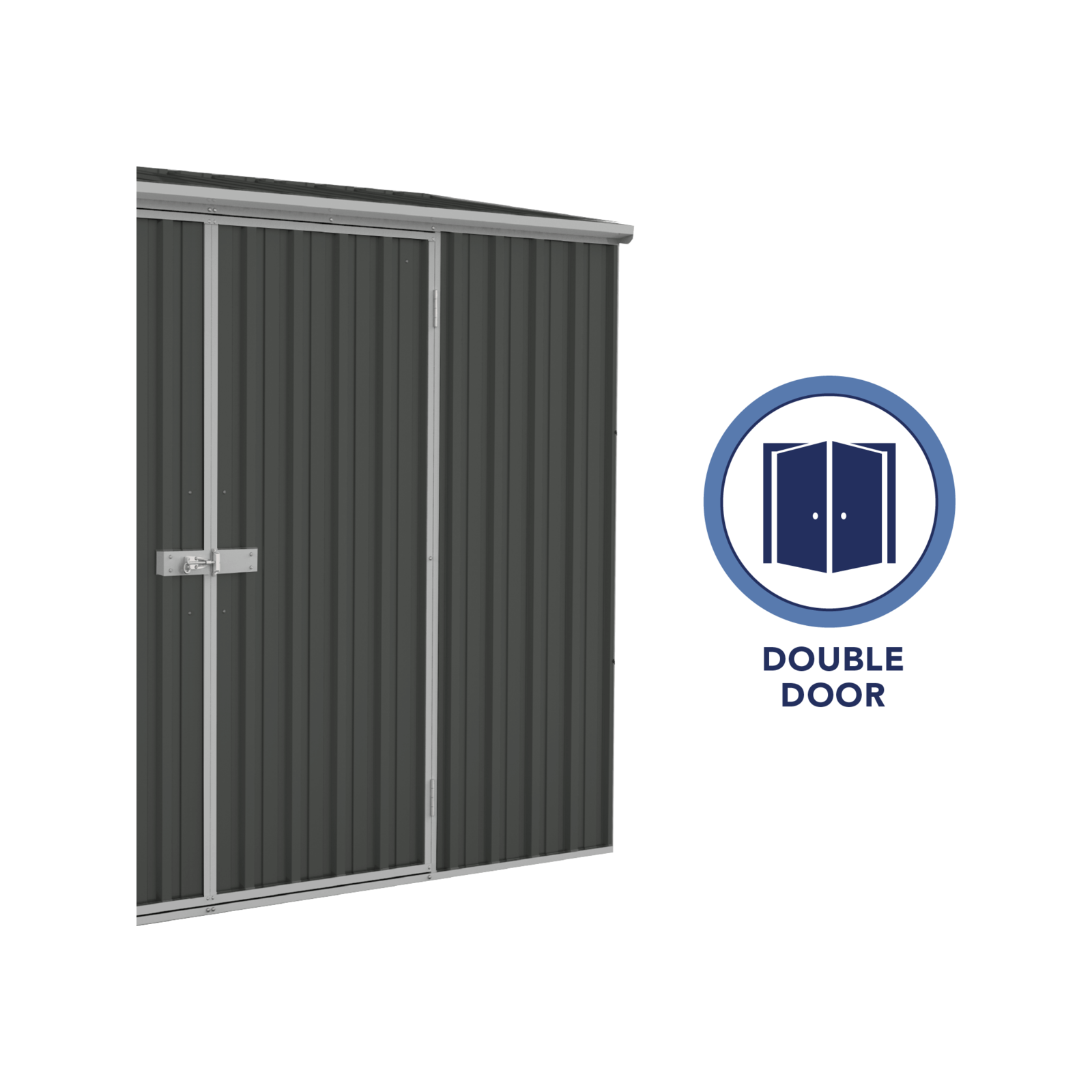 Absco Sheds 3.0 x 0.78 x 1.95m Monument Double Door Space Saver Garden Shed 4 Absco Sheds 3.0 x 0.78 x 1.95m Monument Double Door Space Saver Garden Shed