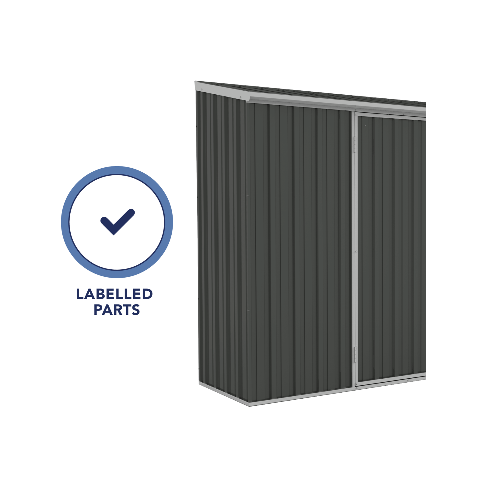 Absco Sheds 3.0 x 0.78 x 1.95m Monument Double Door Space Saver Garden Shed 5 Absco Sheds 3.0 x 0.78 x 1.95m Monument Double Door Space Saver Garden Shed