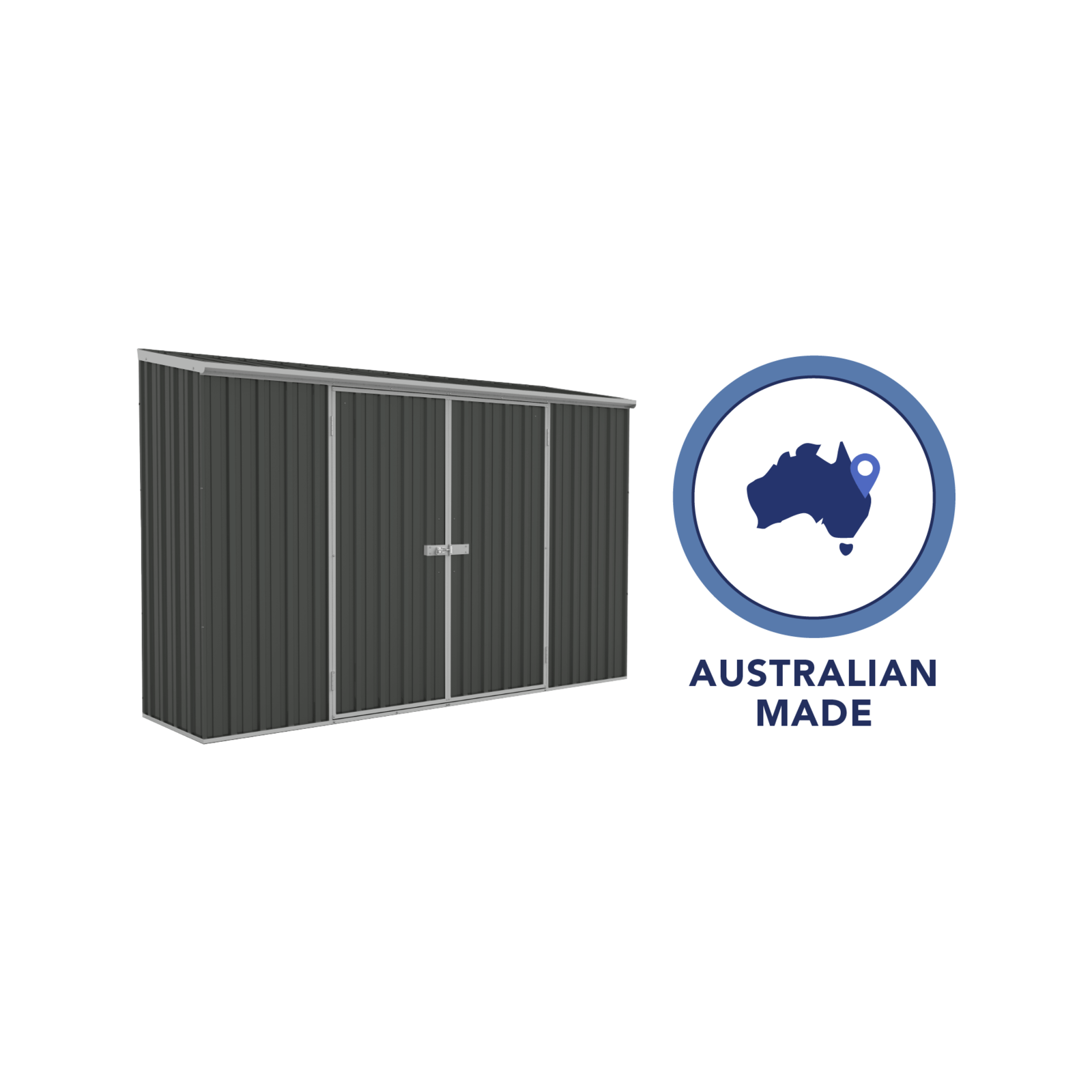 Absco Sheds 3.0 x 0.78 x 1.95m Monument Double Door Space Saver Garden Shed 7 Absco Sheds 3.0 x 0.78 x 1.95m Monument Double Door Space Saver Garden Shed