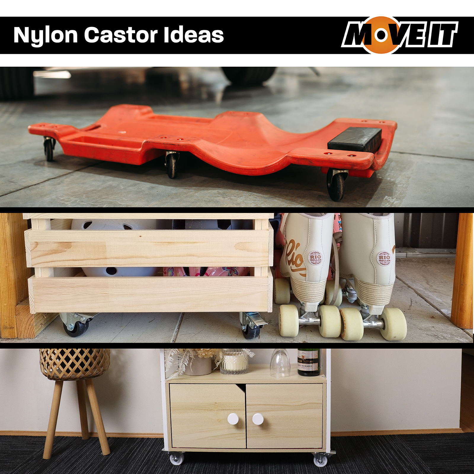 Move It 30mm Hooded Thread Pin Furniture Castor - 2 Pack 7 Move It 30mm Hooded Thread Pin Furniture Castor - 2 Pack