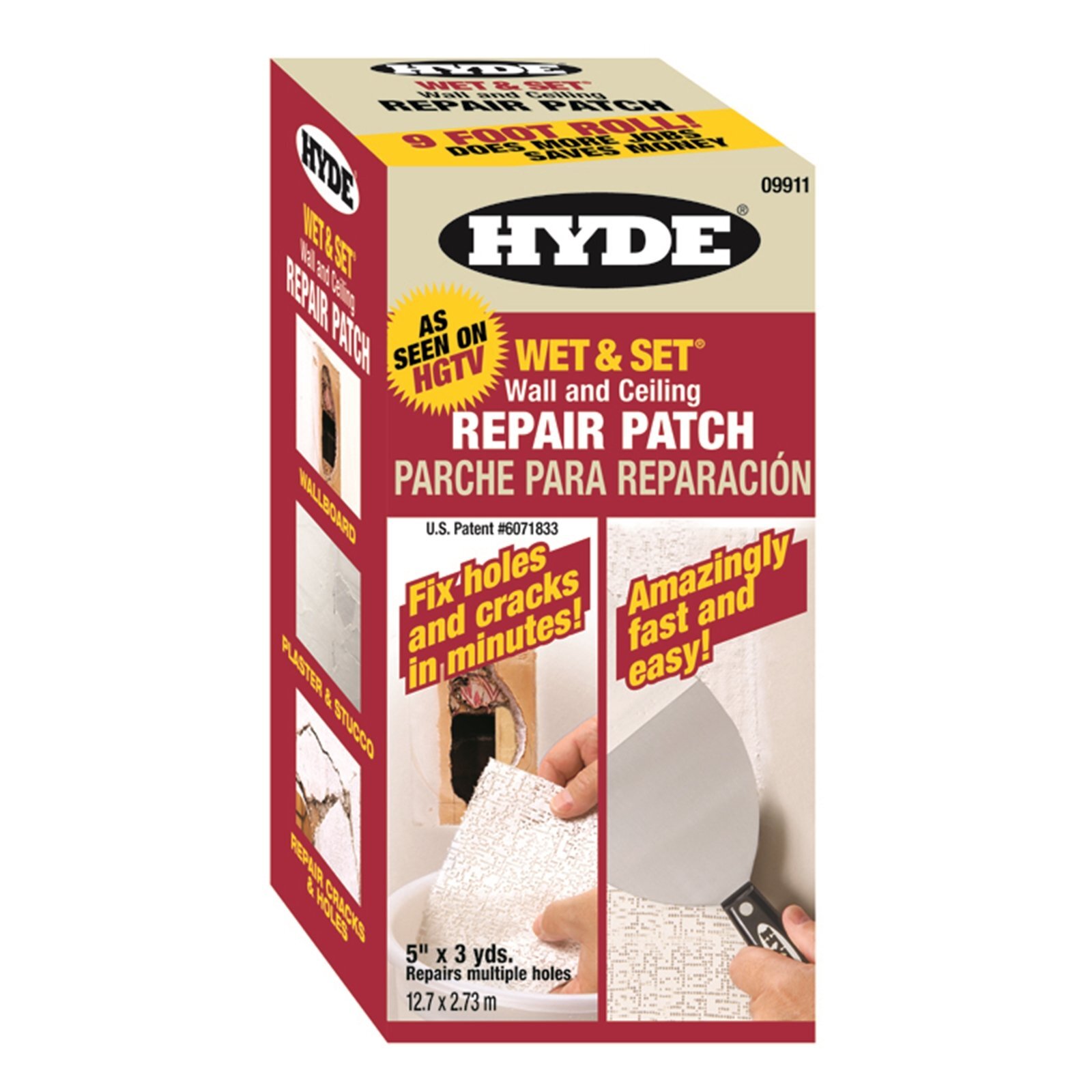 Hyde Wall & Ceiling Plaster Patch Wet & Set - Contractor Roll
